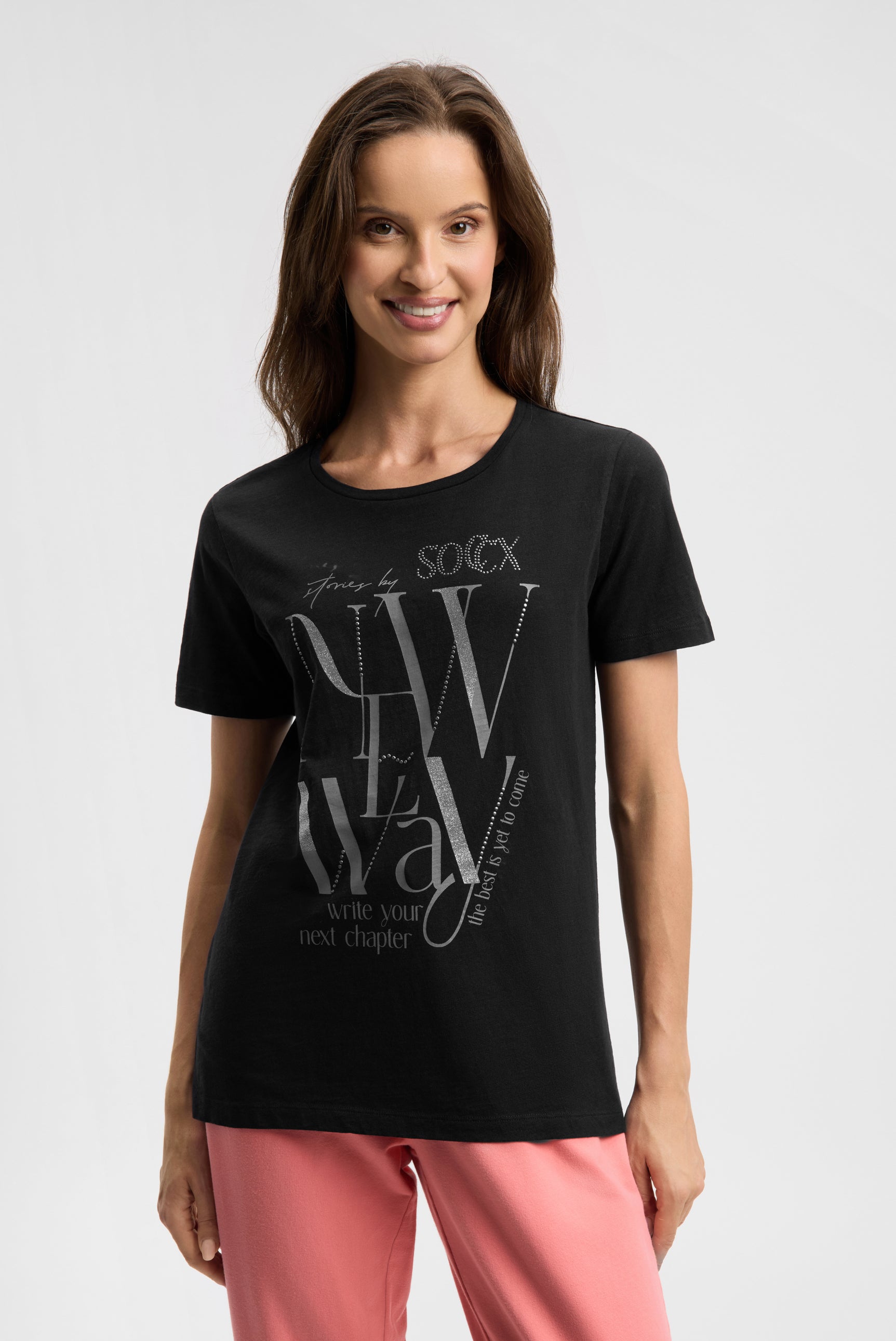 T-shirt z okrągłym dekoltem i grafiką