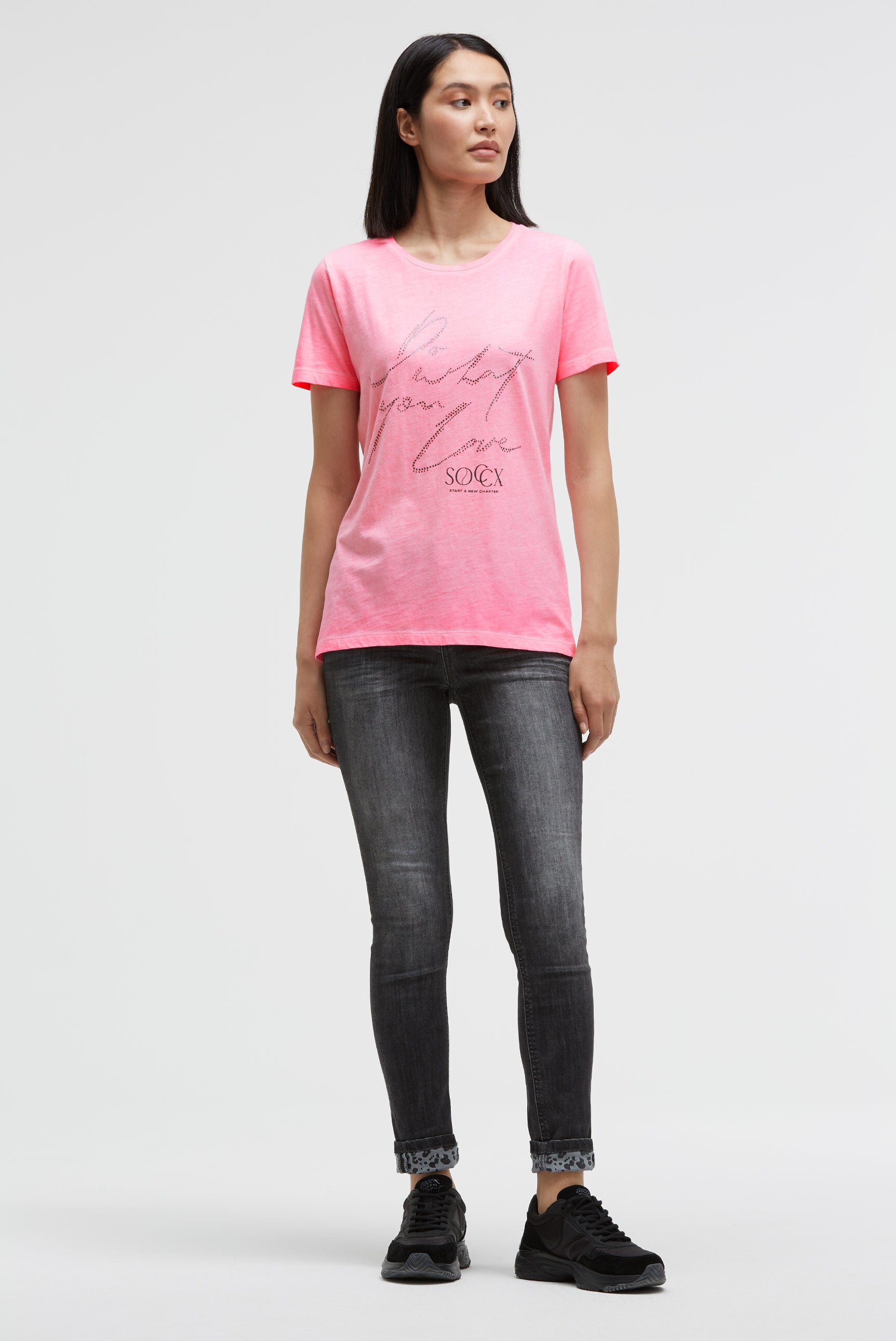 T-shirt z okrągłym dekoltem i grafiką