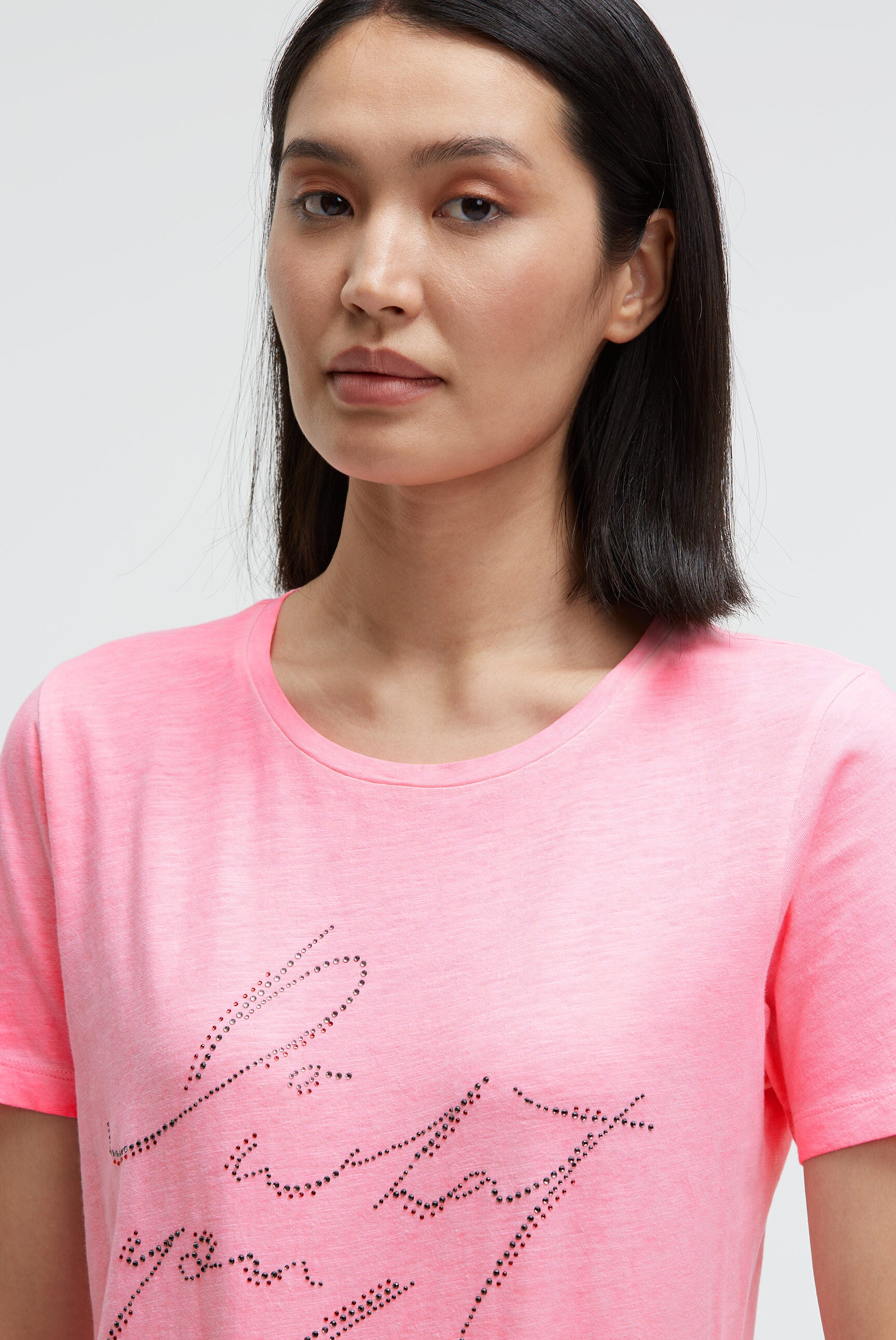 T-shirt z okrągłym dekoltem i grafiką - 4