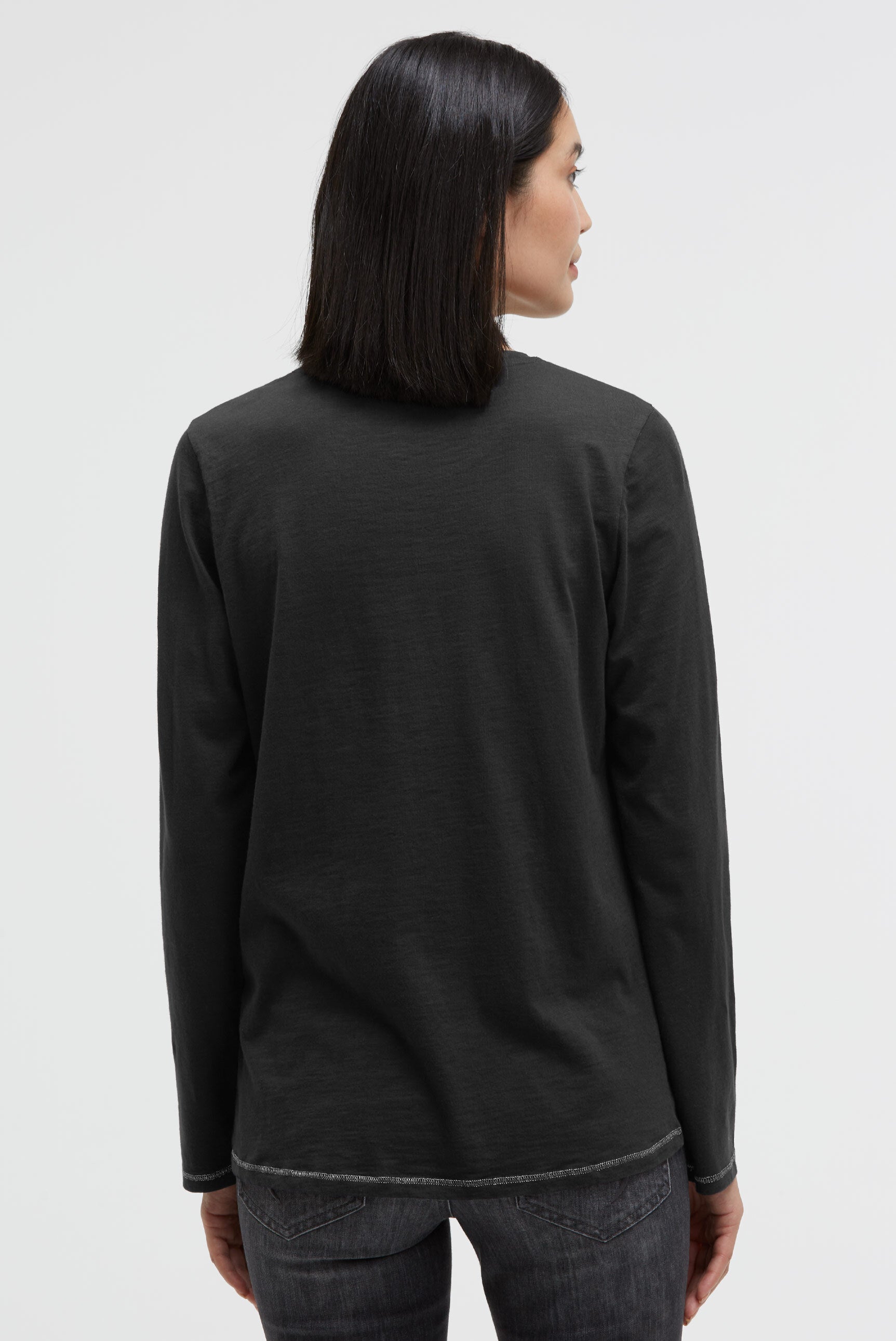 Koszulka z długim rękawem, nadrukiem i dżetami - 5