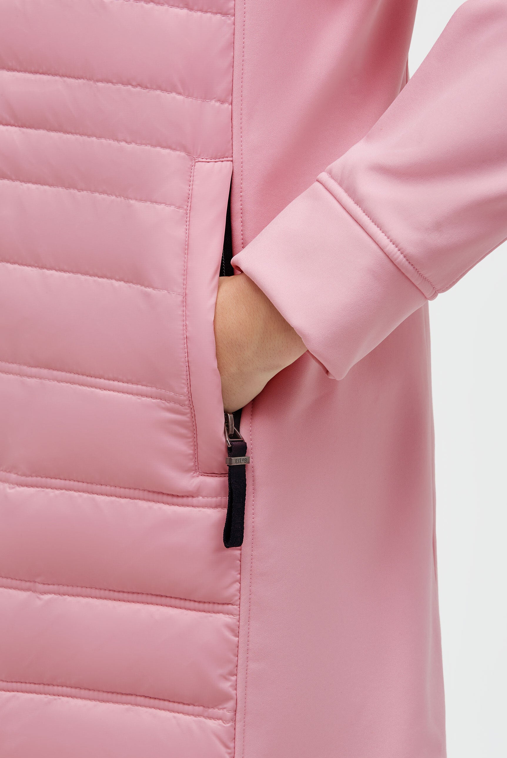 Softshell-Parka mit Kapuze im tonigen Materialmix - 7