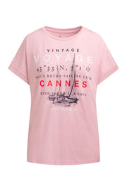Rundhalsshirt mit Label Print