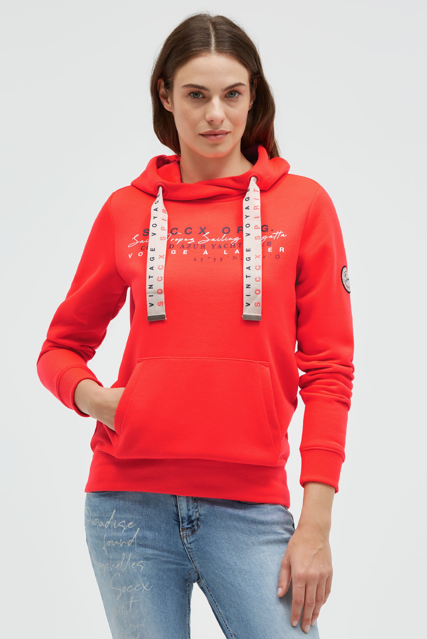 Hoodie mit Rubber Artworks red neon - 2