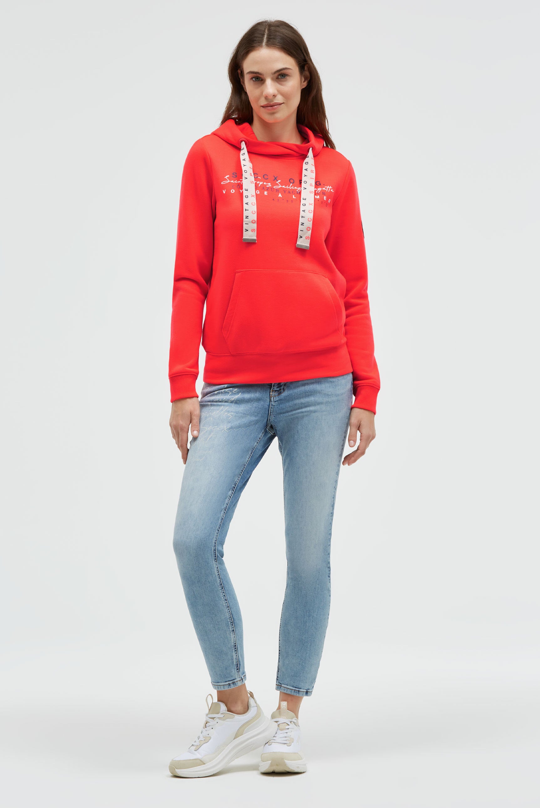 Hoodie mit Rubber Artworks red neon