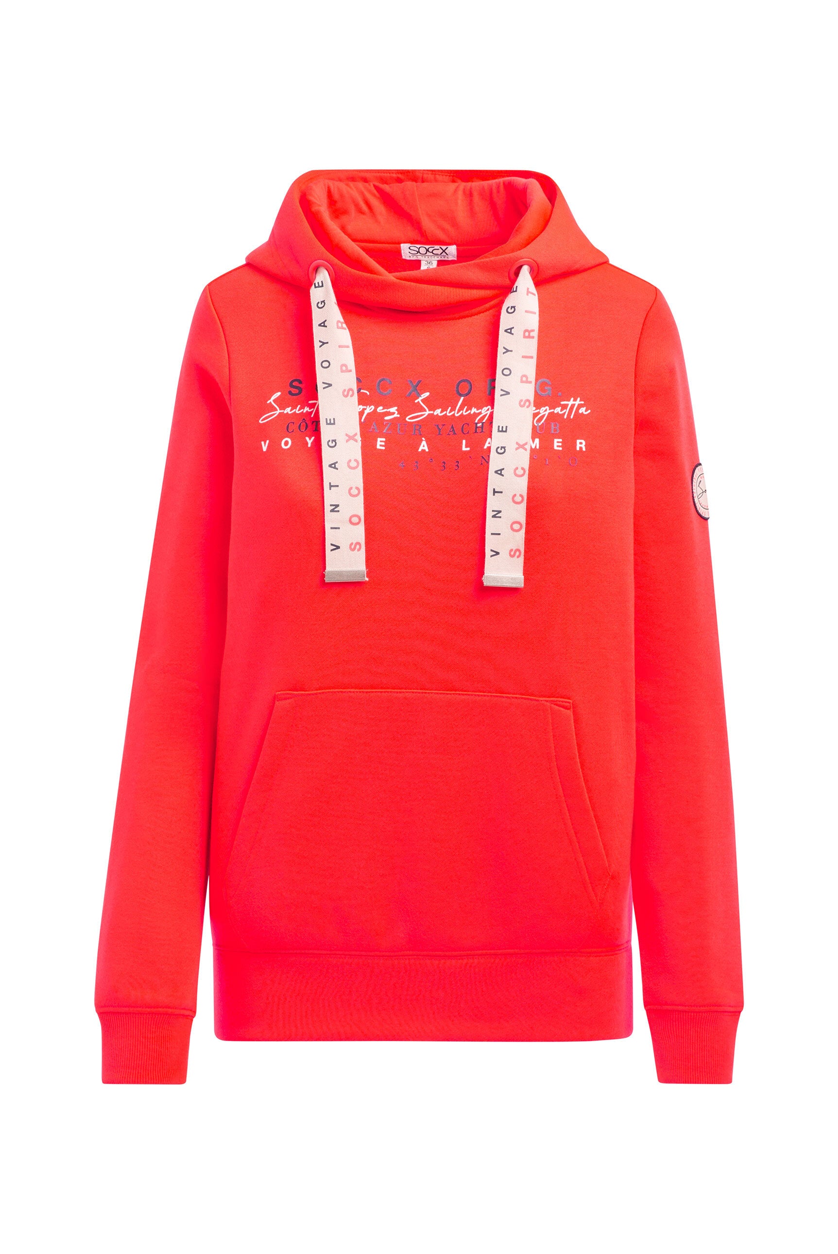 Hoodie mit Rubber Artworks red neon - 1