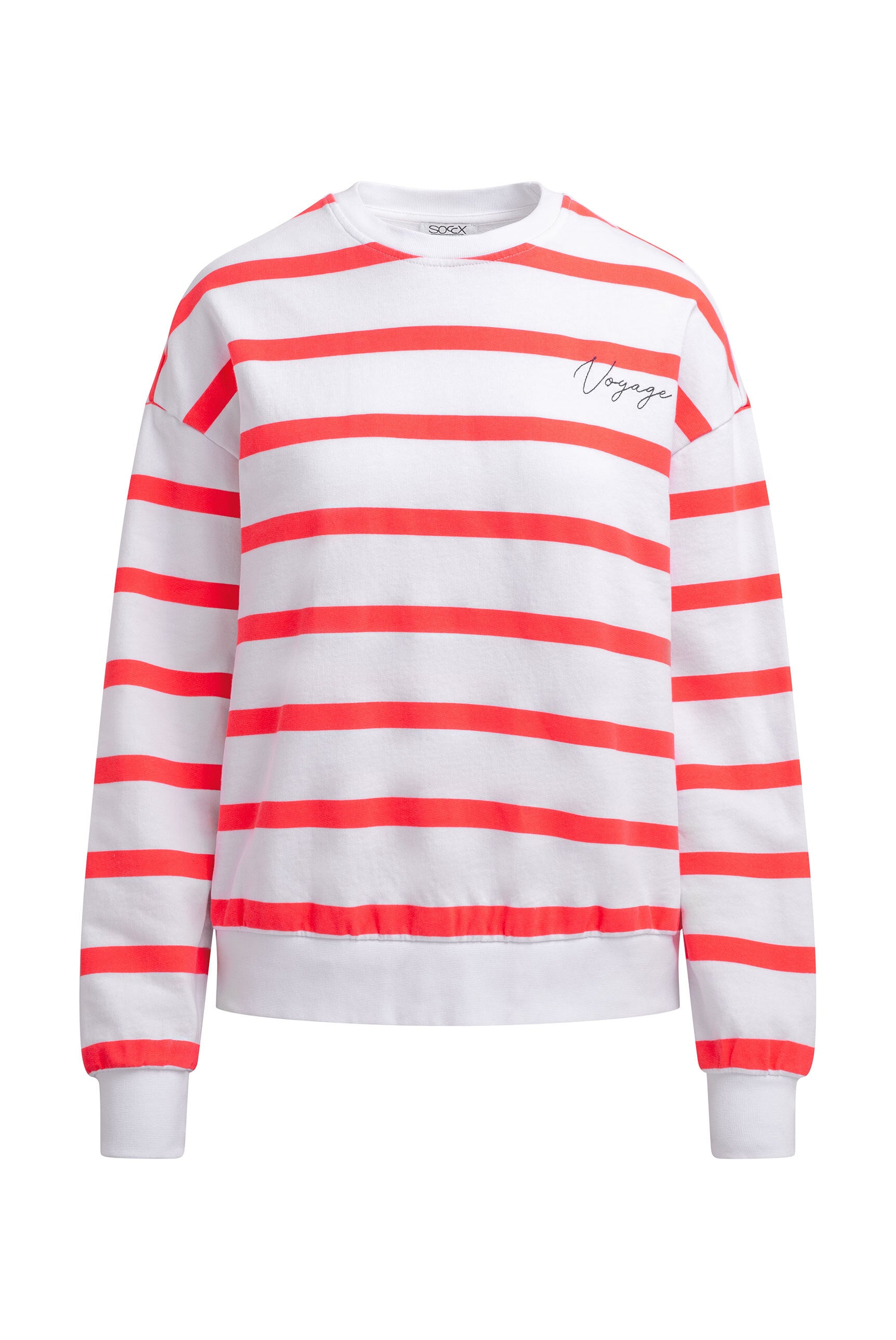 Bluza w paskami z haftem - 1