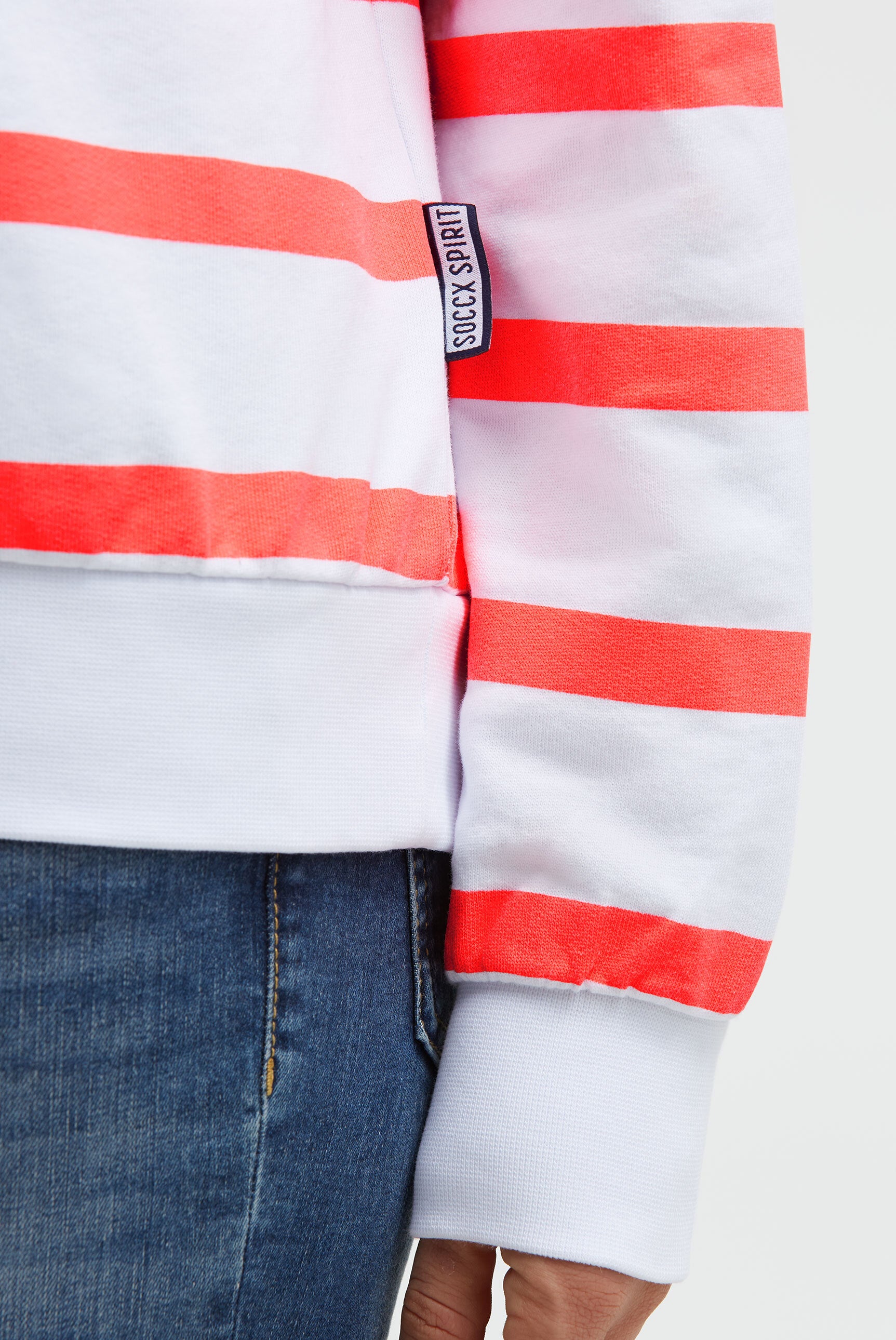 Bluza w paskami z haftem - 7