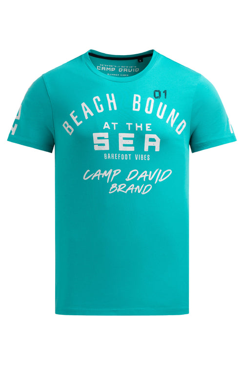 T-Shirt Rundhals mit Artworks island green