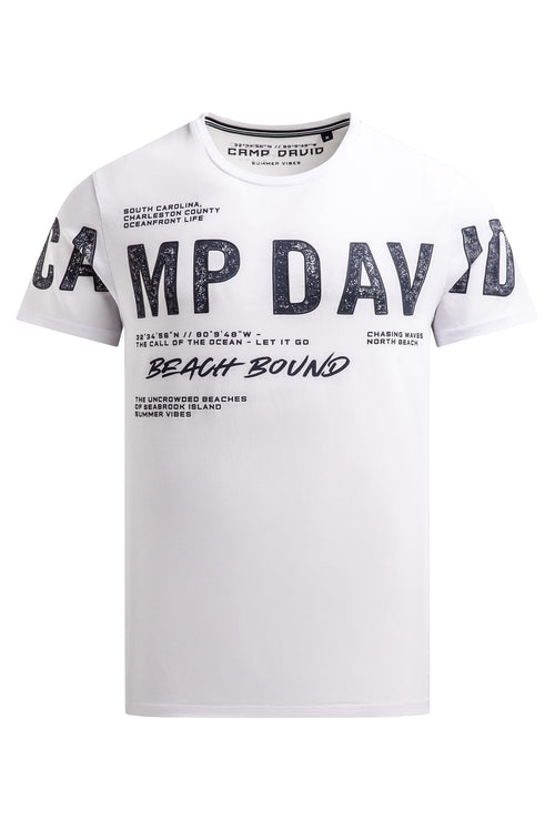 T-Shirt mit auffälligem Logo Print opticwhite