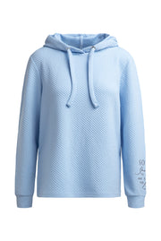 Bluza z kapturem z fakturą i rozcięciami po bokach