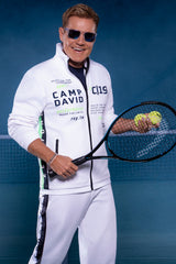 Kurtka treningowa z interlocku z grafikami z logo