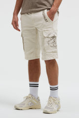 Cargo Shorts mit Prints im Used Look kitt