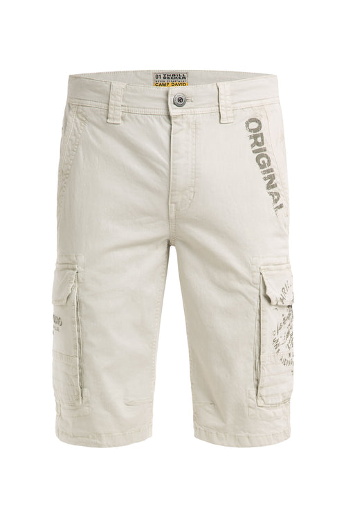 Szorty cargo z nadrukami w stylu used look
