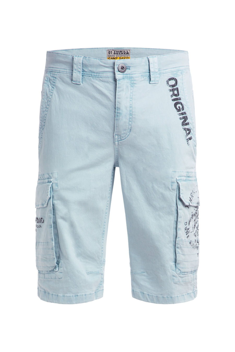 Szorty cargo z nadrukami w stylu used look