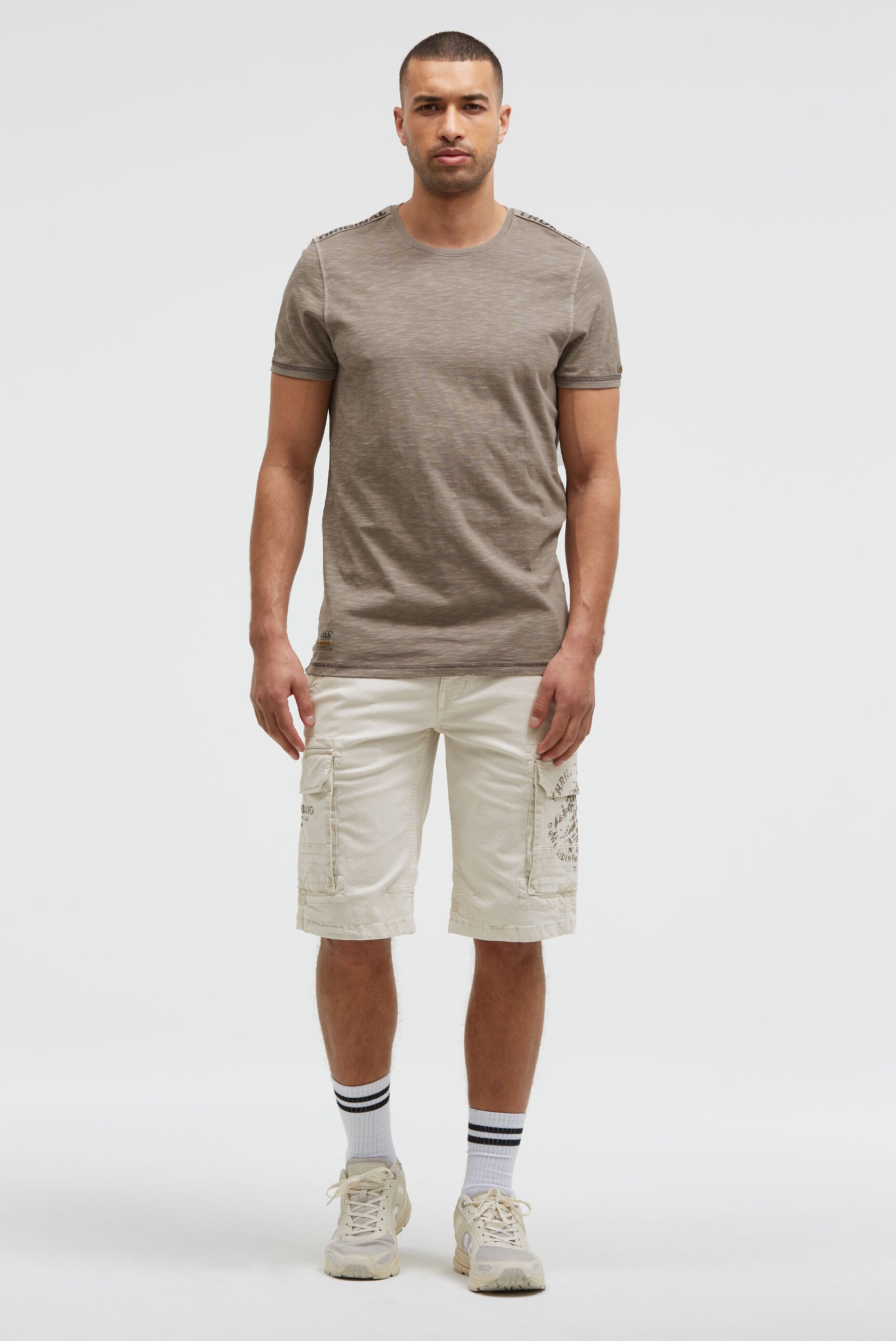 T-Shirt mit Tapes und Rücken-Print