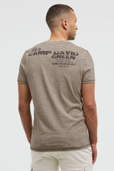 T-Shirt mit Tapes und Rücken-Print