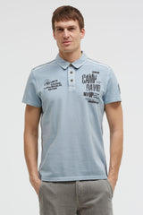 Pikee-Polo mit Tapes, Prints und Stickereien