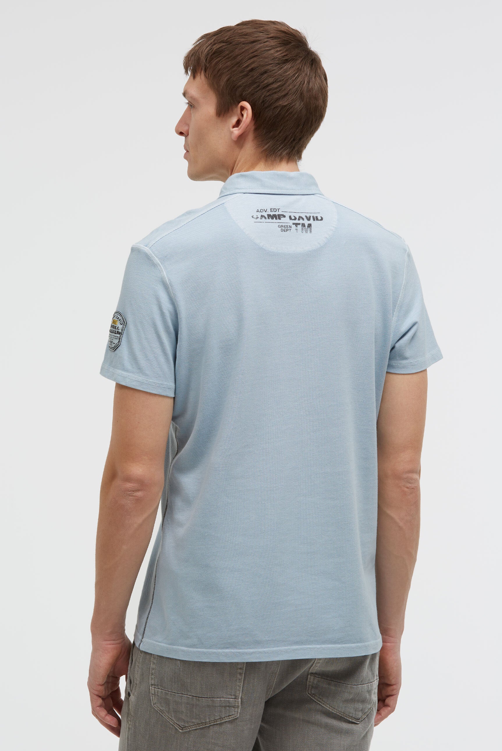 Pikee-Polo mit Tapes, Prints und Stickereien - 5
