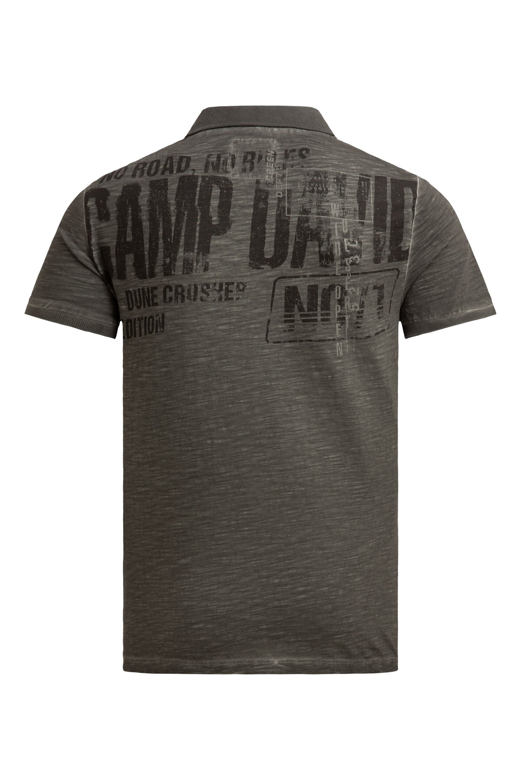 Kurzarmpolo mit V-Neck und Back-Print - 8