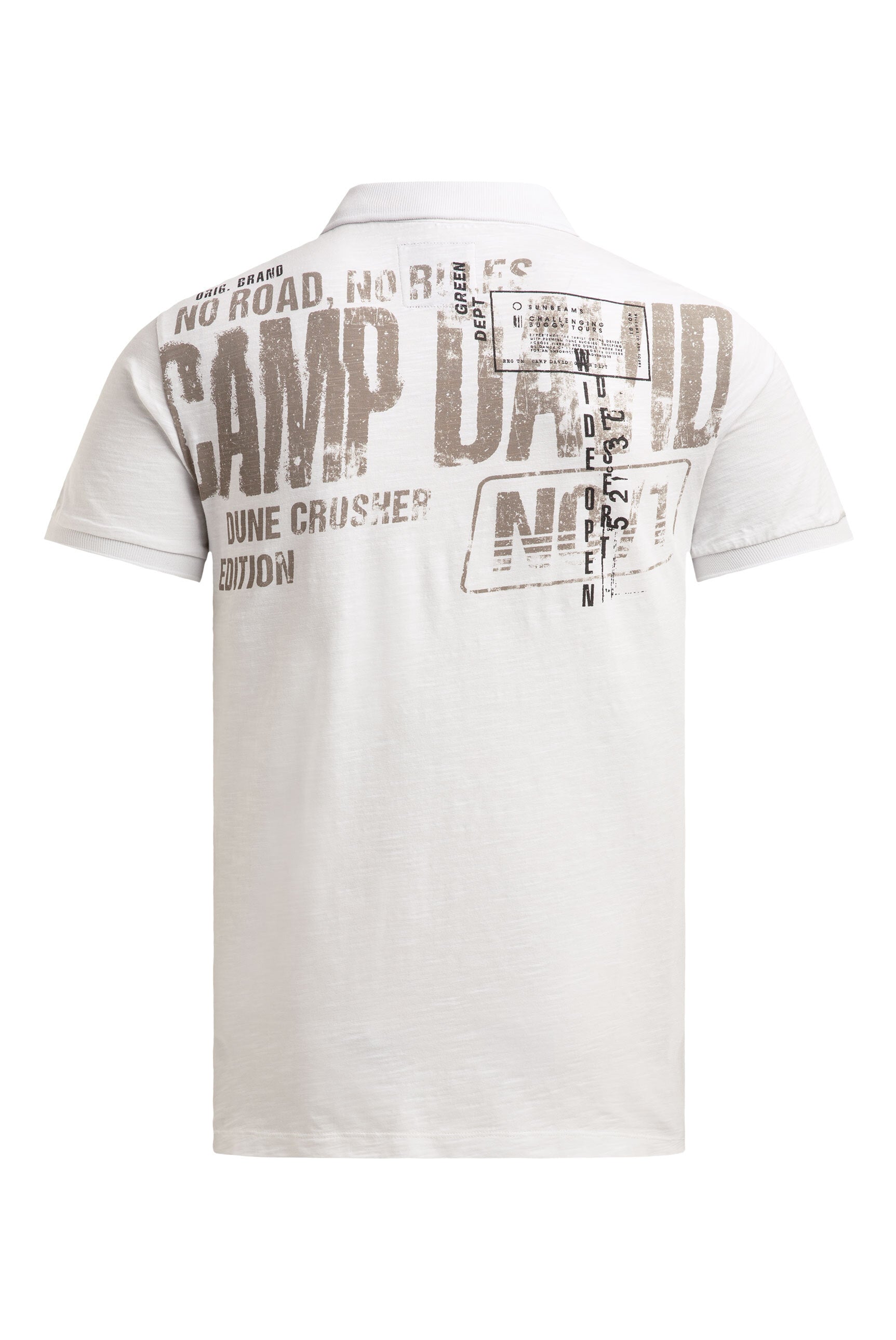 Kurzarmpolo mit V-Neck und Back-Print - 7