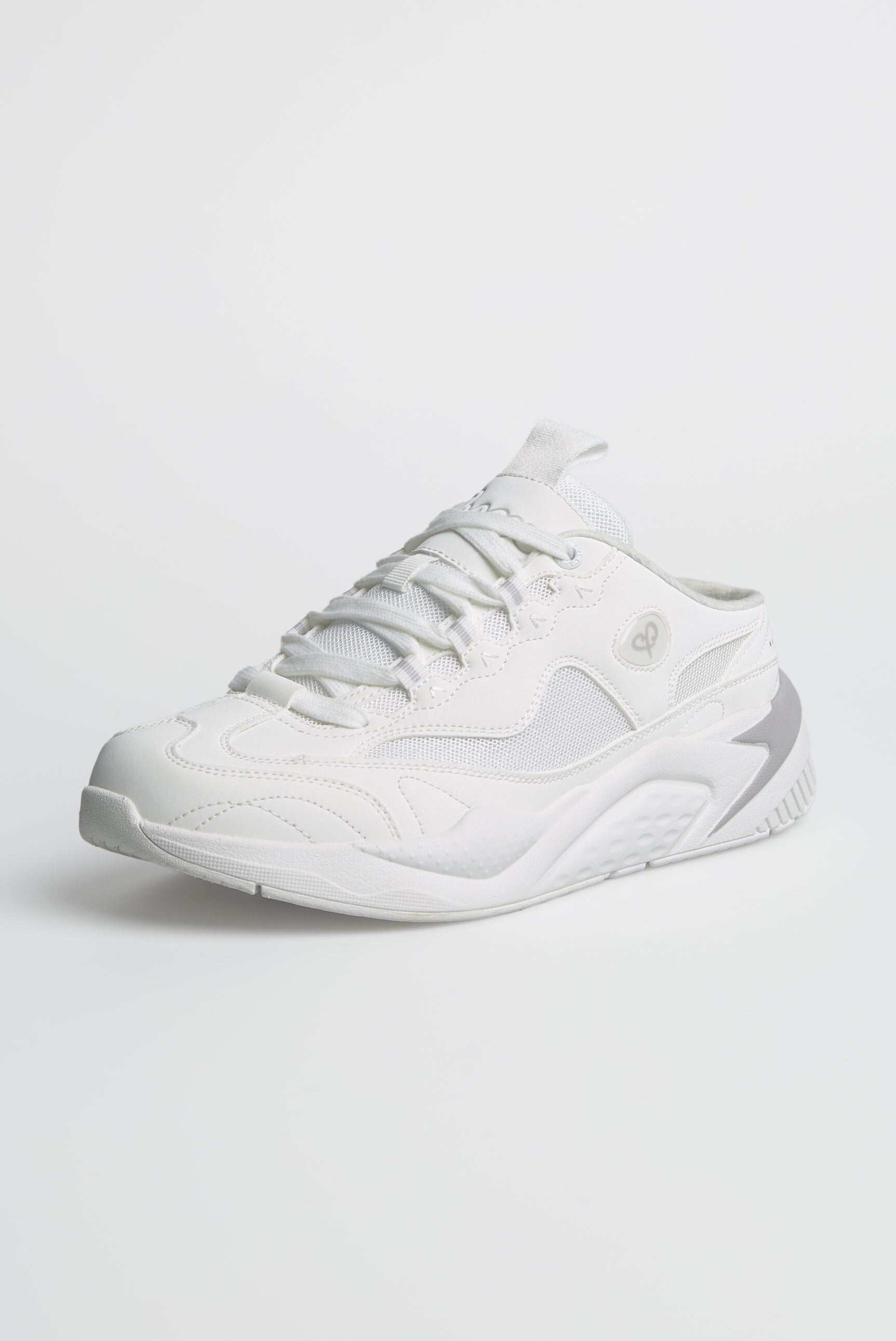 Wsuwane sneakersy z mieszanki materiałów w tym samym kolorze