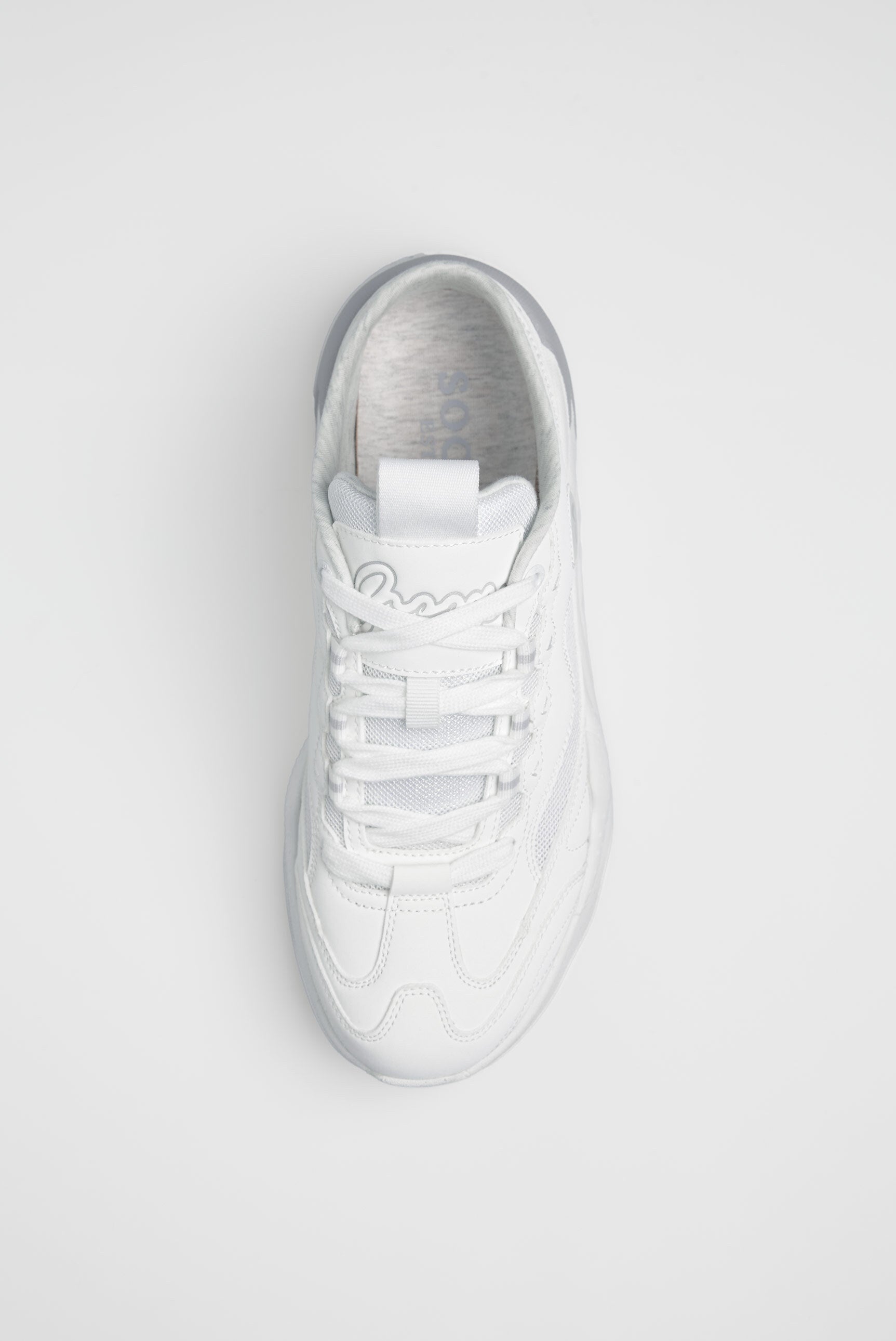 Wsuwane sneakersy z mieszanki materiałów w tym samym kolorze