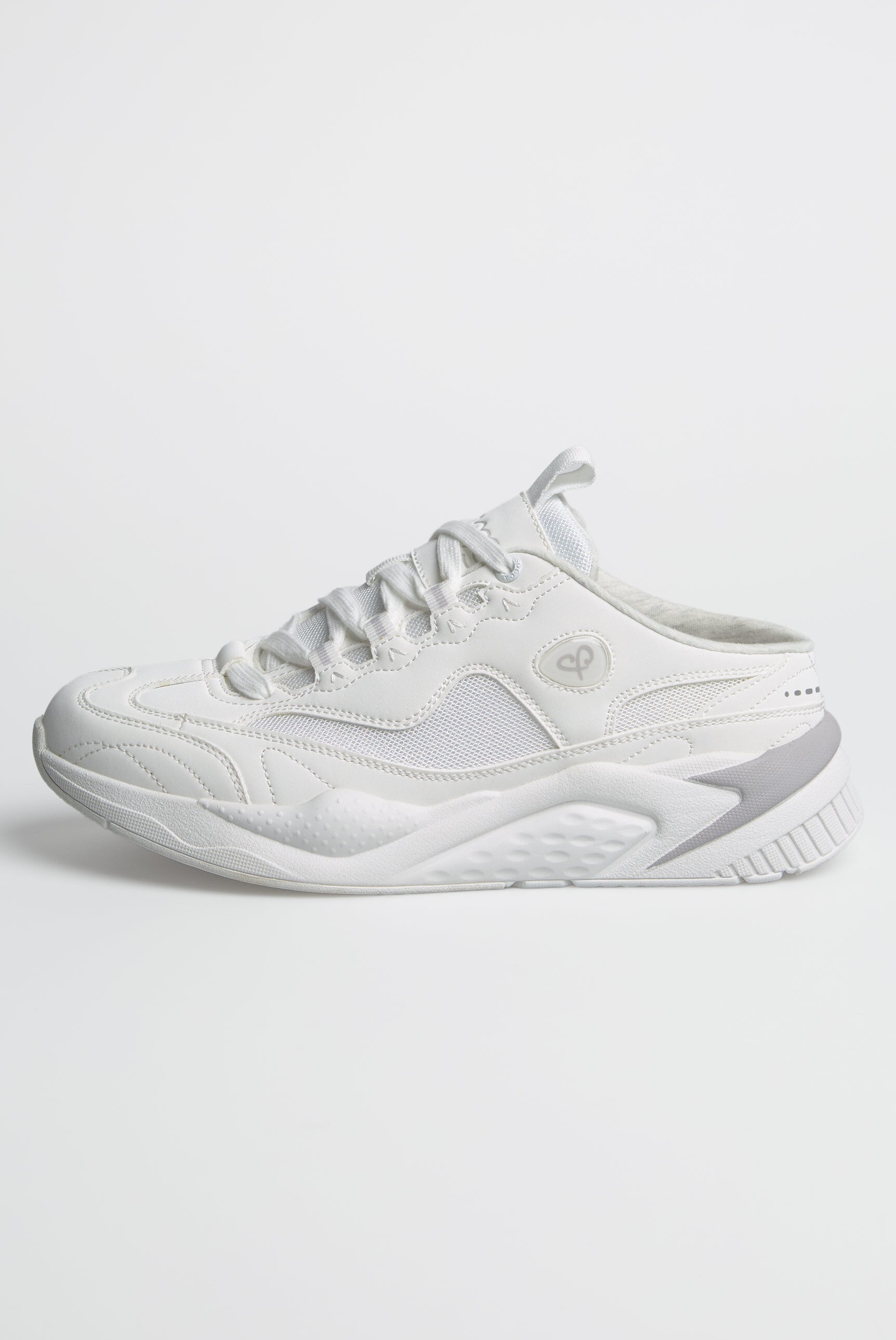 Wsuwane sneakersy z mieszanki materiałów w tym samym kolorze