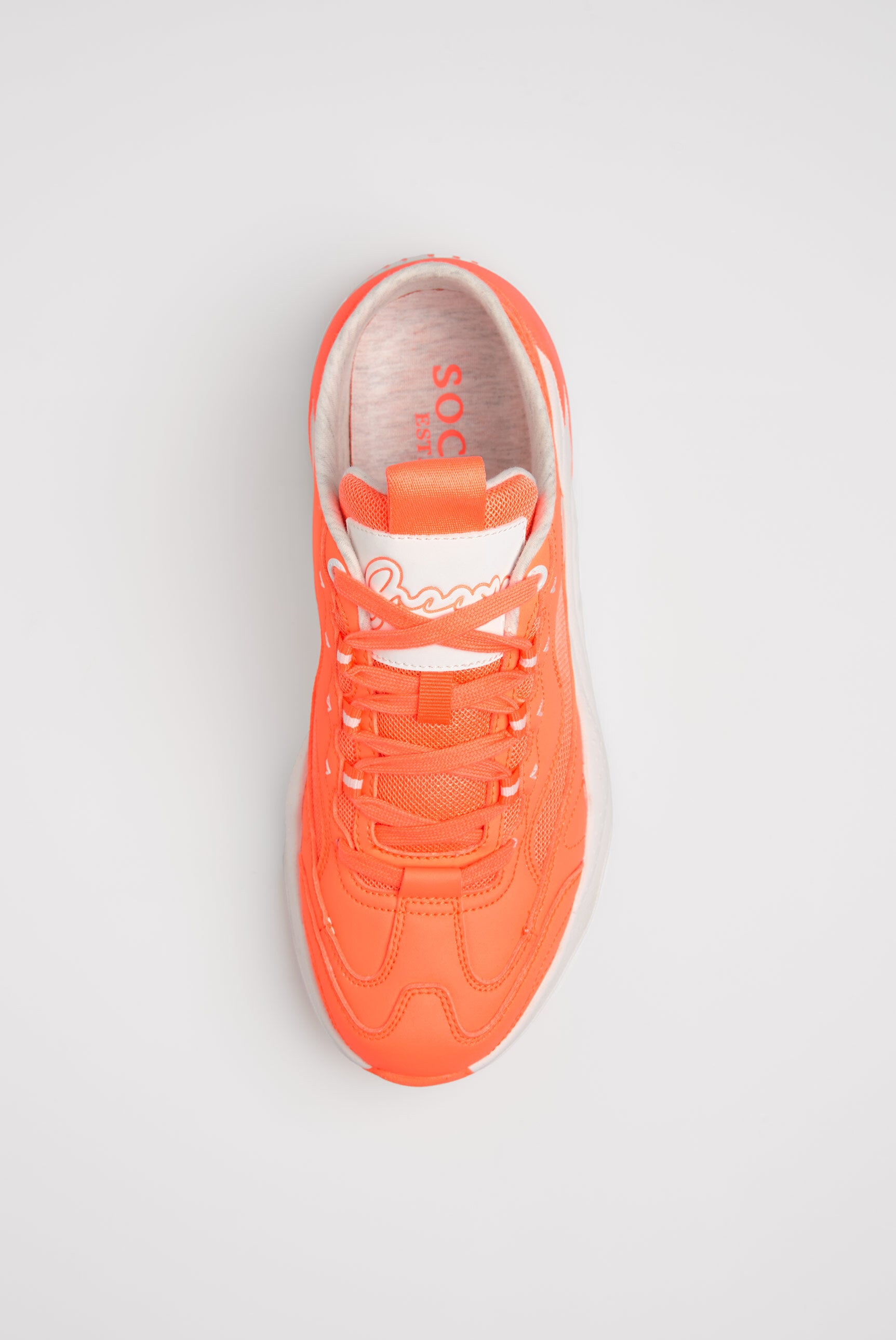 Wsuwane sneakersy z mieszanki materiałów w tym samym kolorze