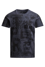 T-shirt z okrągłym dekoltem i nadrukiem na całej powierzchni