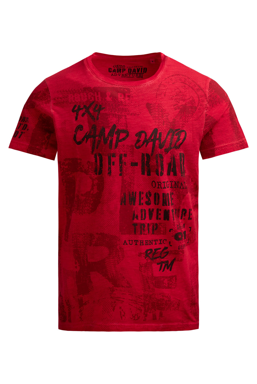 T-shirt z okrągłym dekoltem i nadrukiem na całej powierzchni