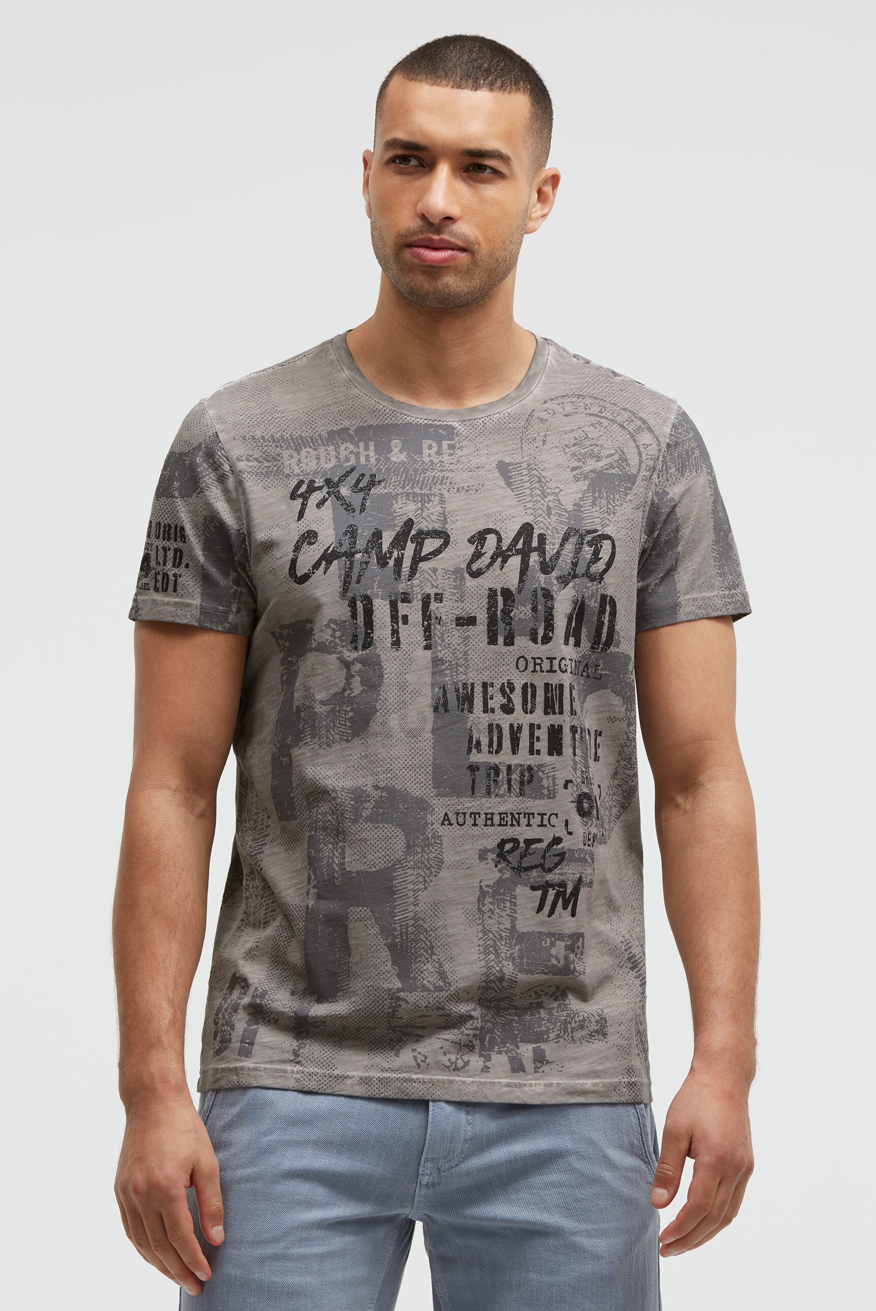 T-Shirt Rundhals mit All Over Print shadow - 2