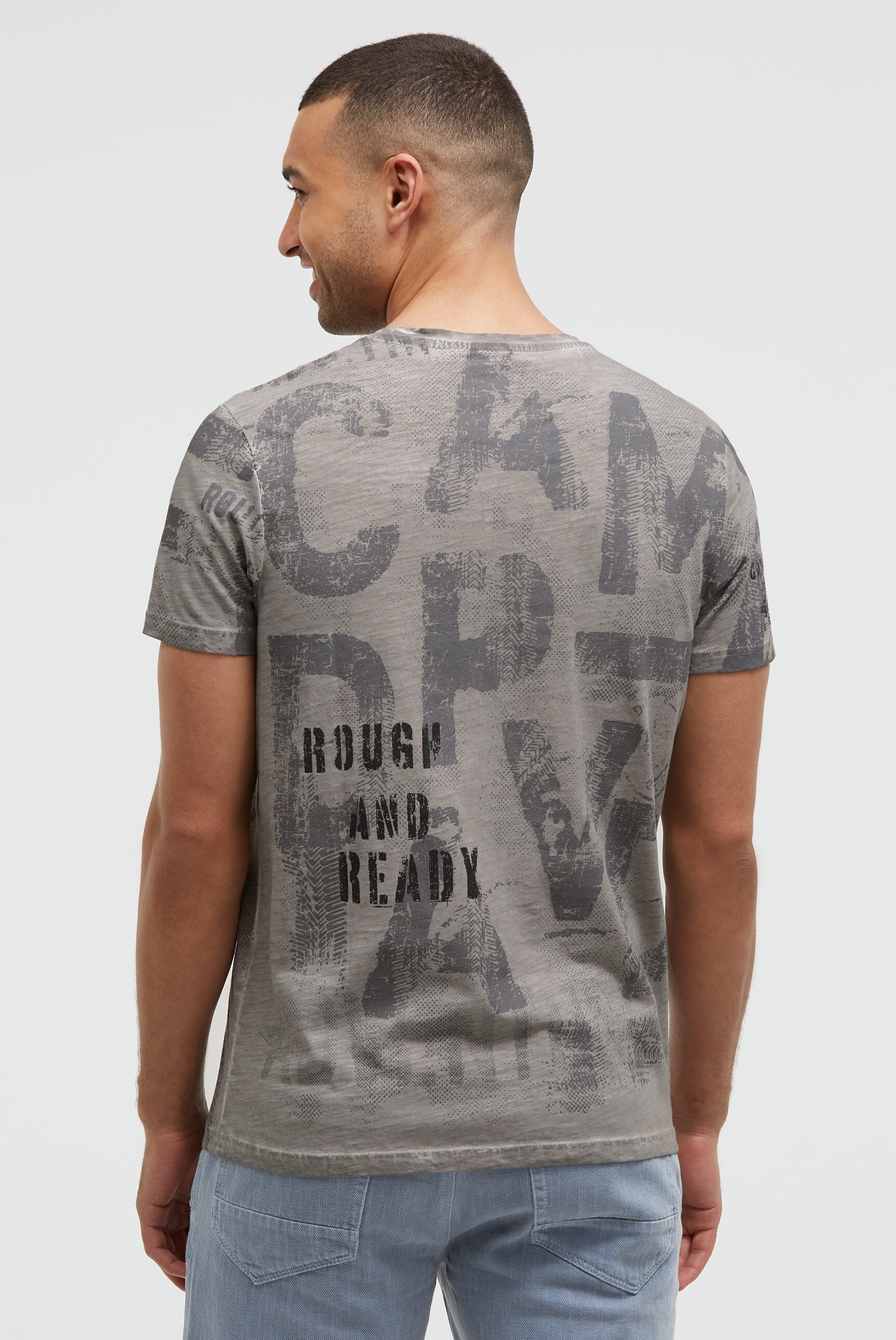 T-Shirt Rundhals mit All Over Print shadow