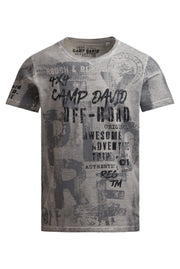 T-Shirt Rundhals mit All Over Print shadow