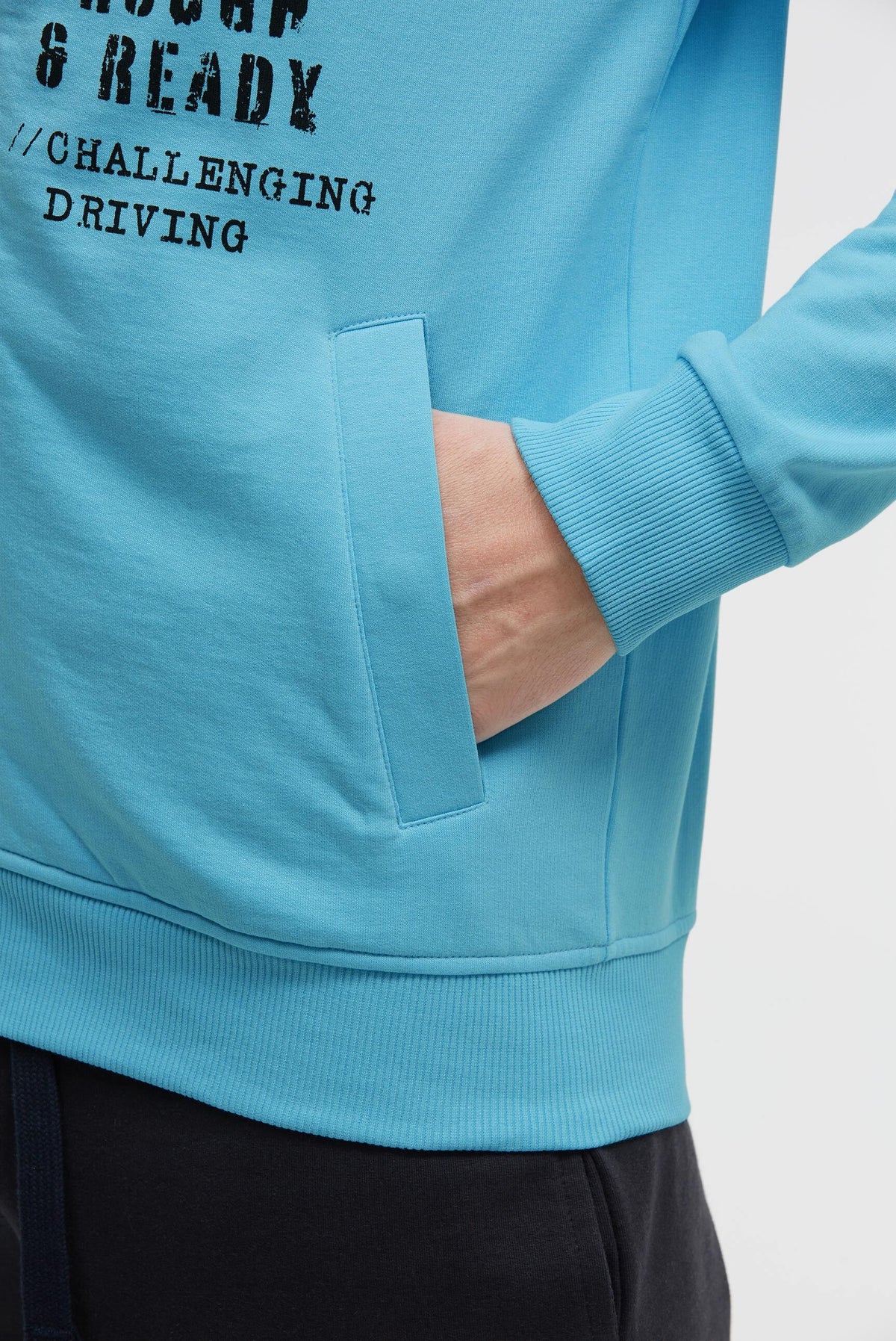 Sweatjacke mit Label Print summer aqua - 6