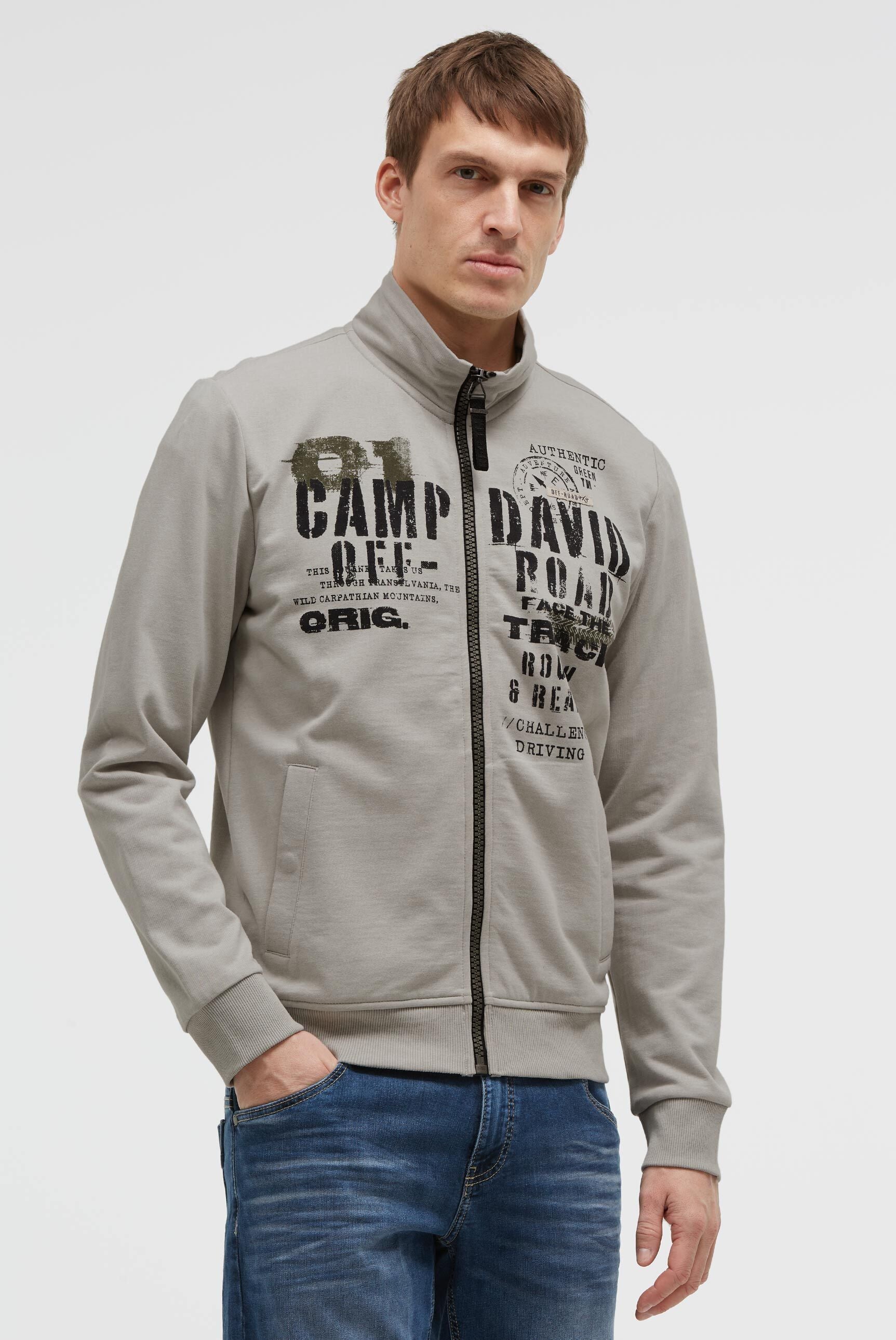 Bluza rozpinana z markowymi nadrukami - 2