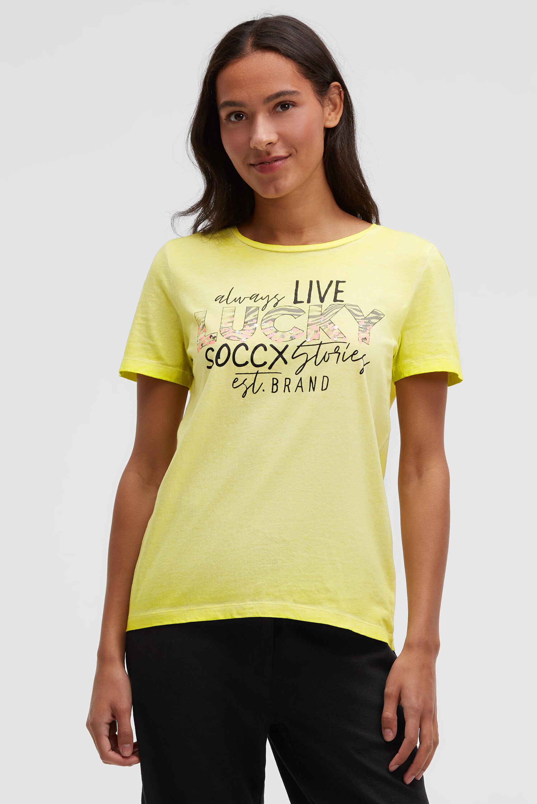 T-shirt z okrągłym dekoltem i grafiką - 2