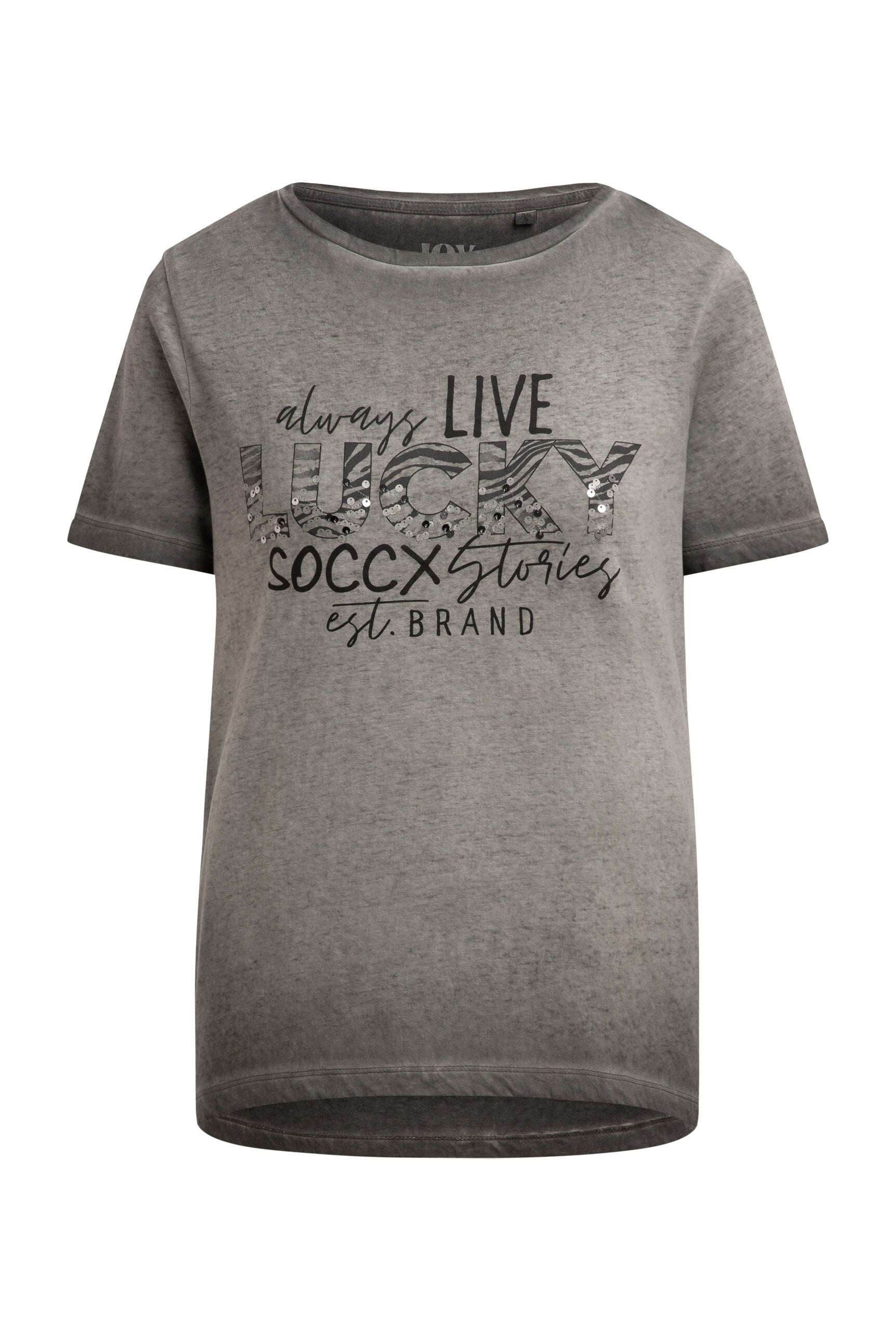 Koszulka z dekoltem łódkowym i grafiką