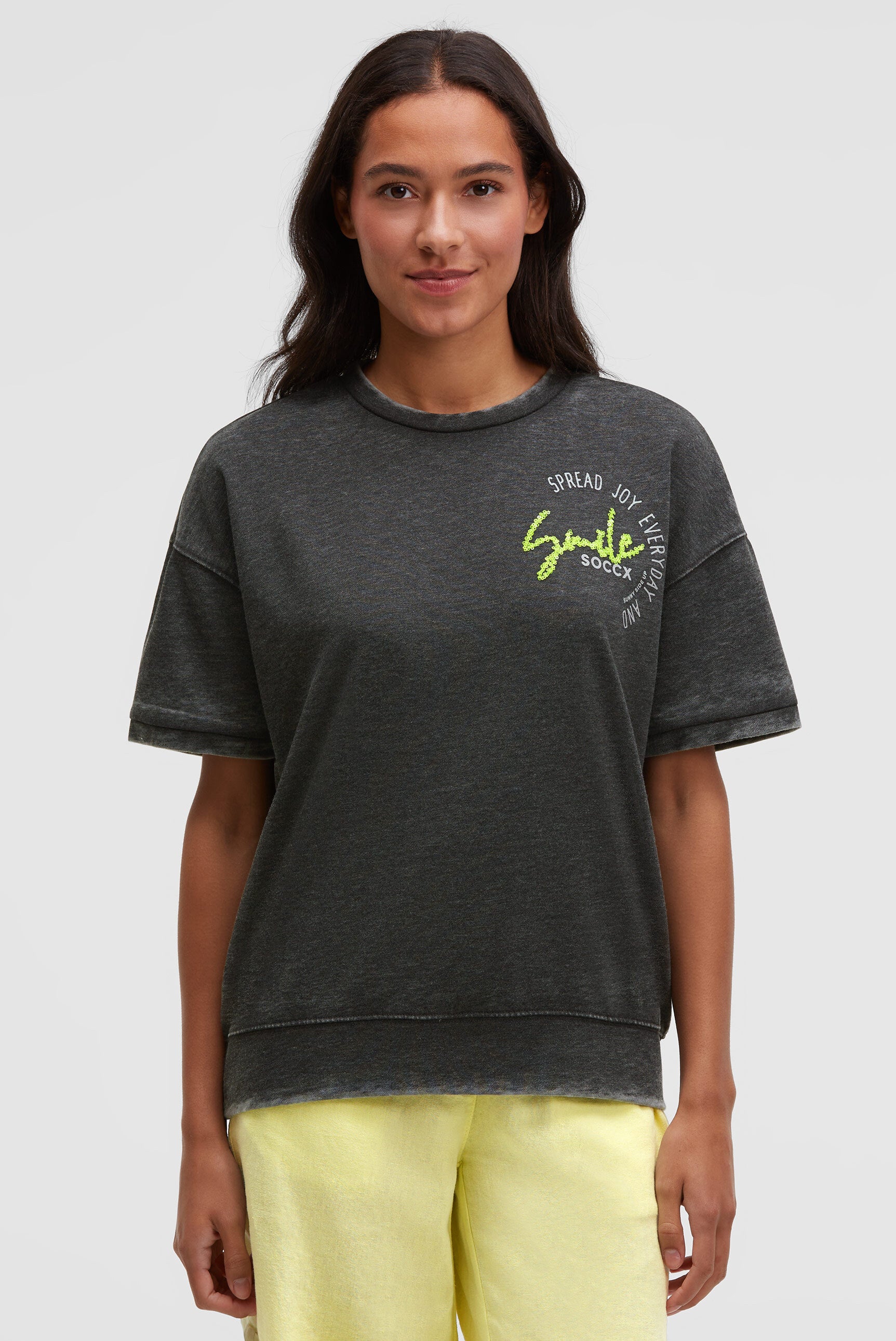 Bluza devore z krótkim rękawem i grafiką