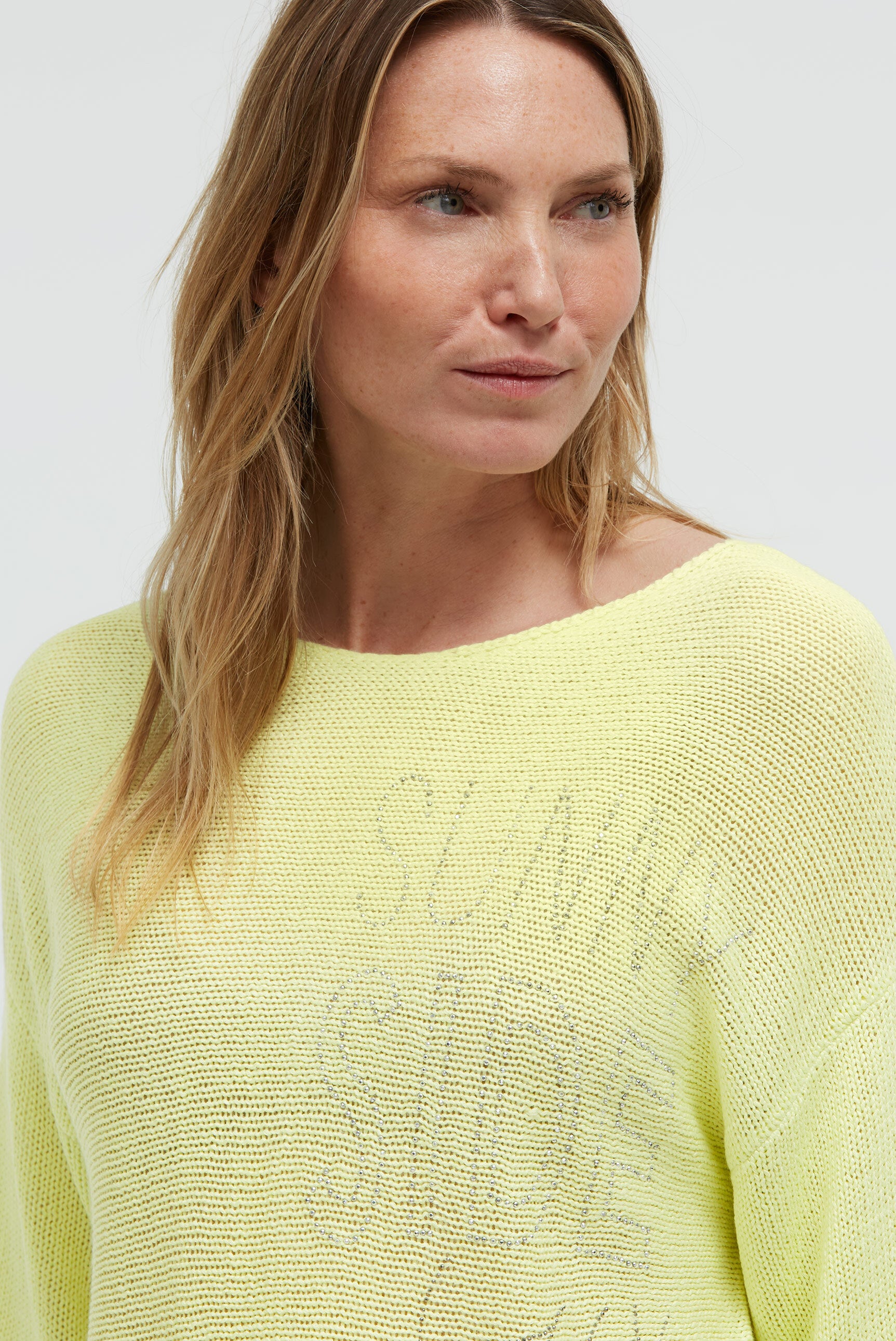 Pullover mit 3/4-Arm und Artwork vivid lemon - 4