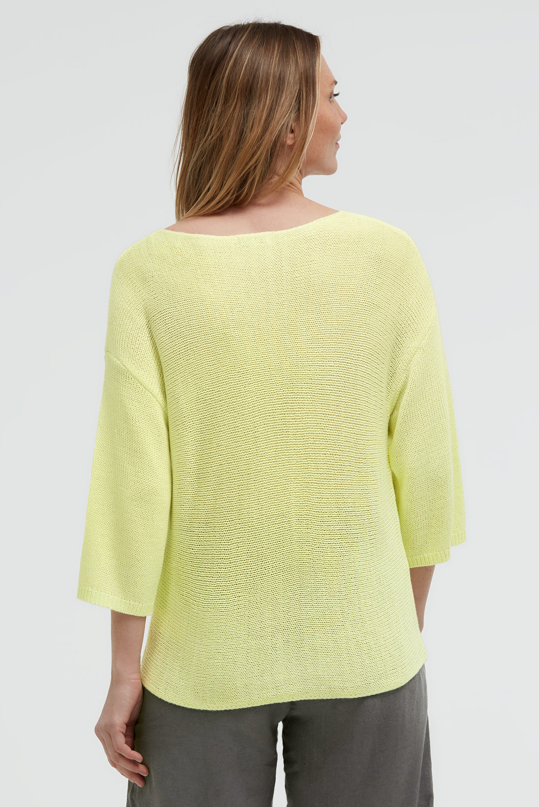 Pullover mit 3/4-Arm und Artwork vivid lemon - 5