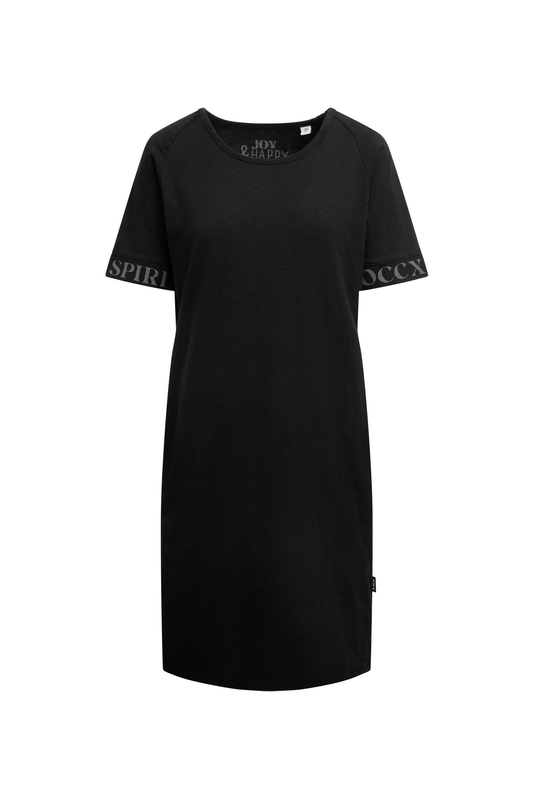 Sukienka z dżerseju z nadrukiem na rękawach