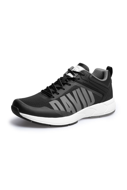 Sneakersy z żakardowej dzianiny z gumowym logo