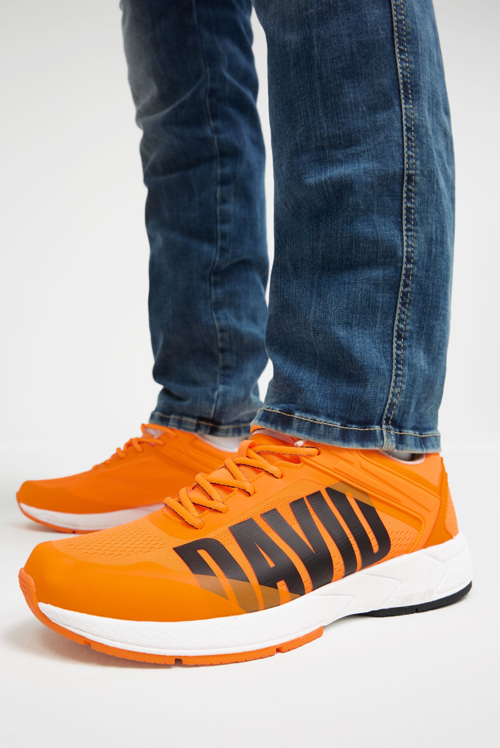 Sneakersy z żakardowej dzianiny z gumowym logo
