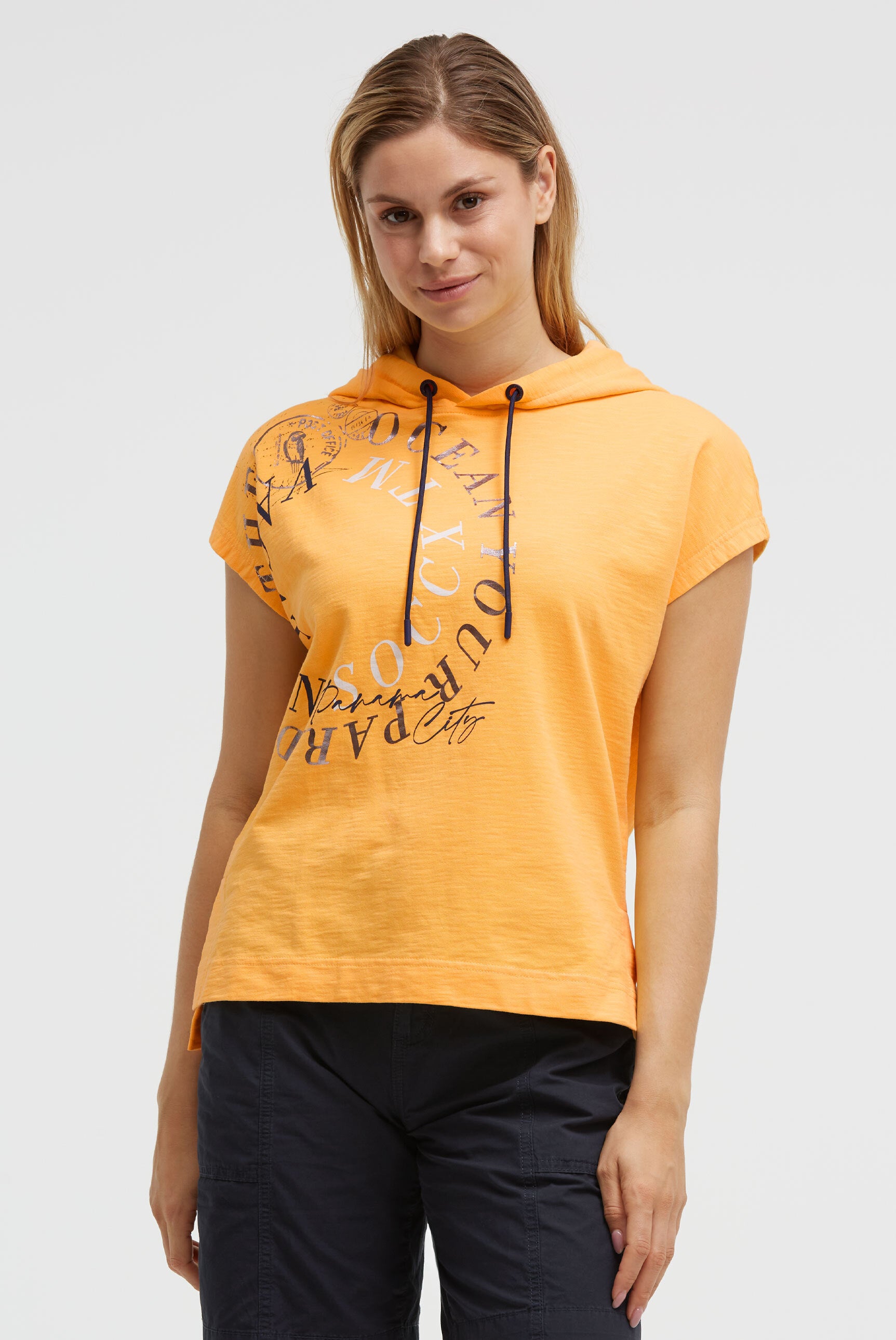 Ärmelloses Sweatshirt mit Kapuze und Artwork fresh mango - 2