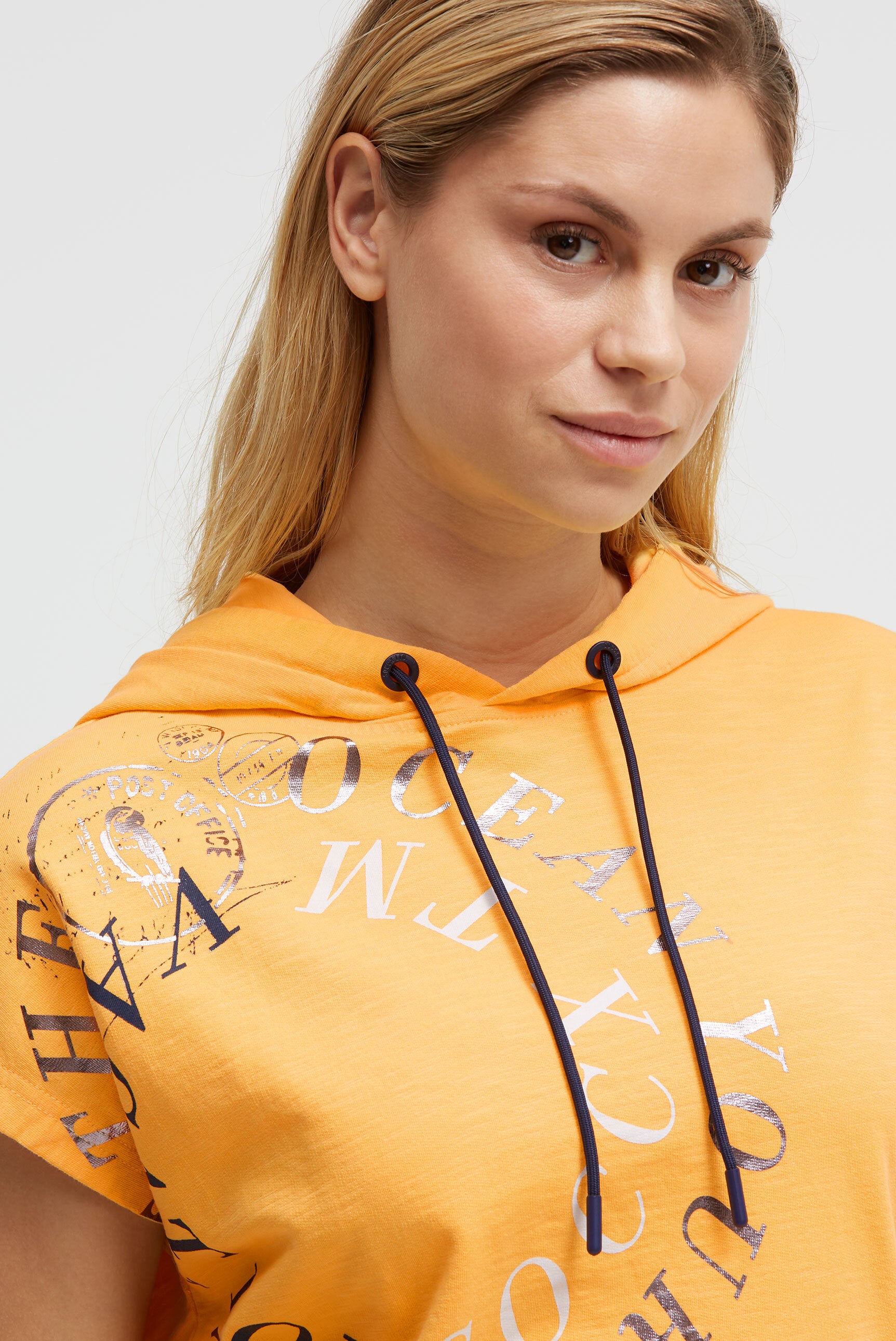 Ärmelloses Sweatshirt mit Kapuze und Artwork fresh mango - 4
