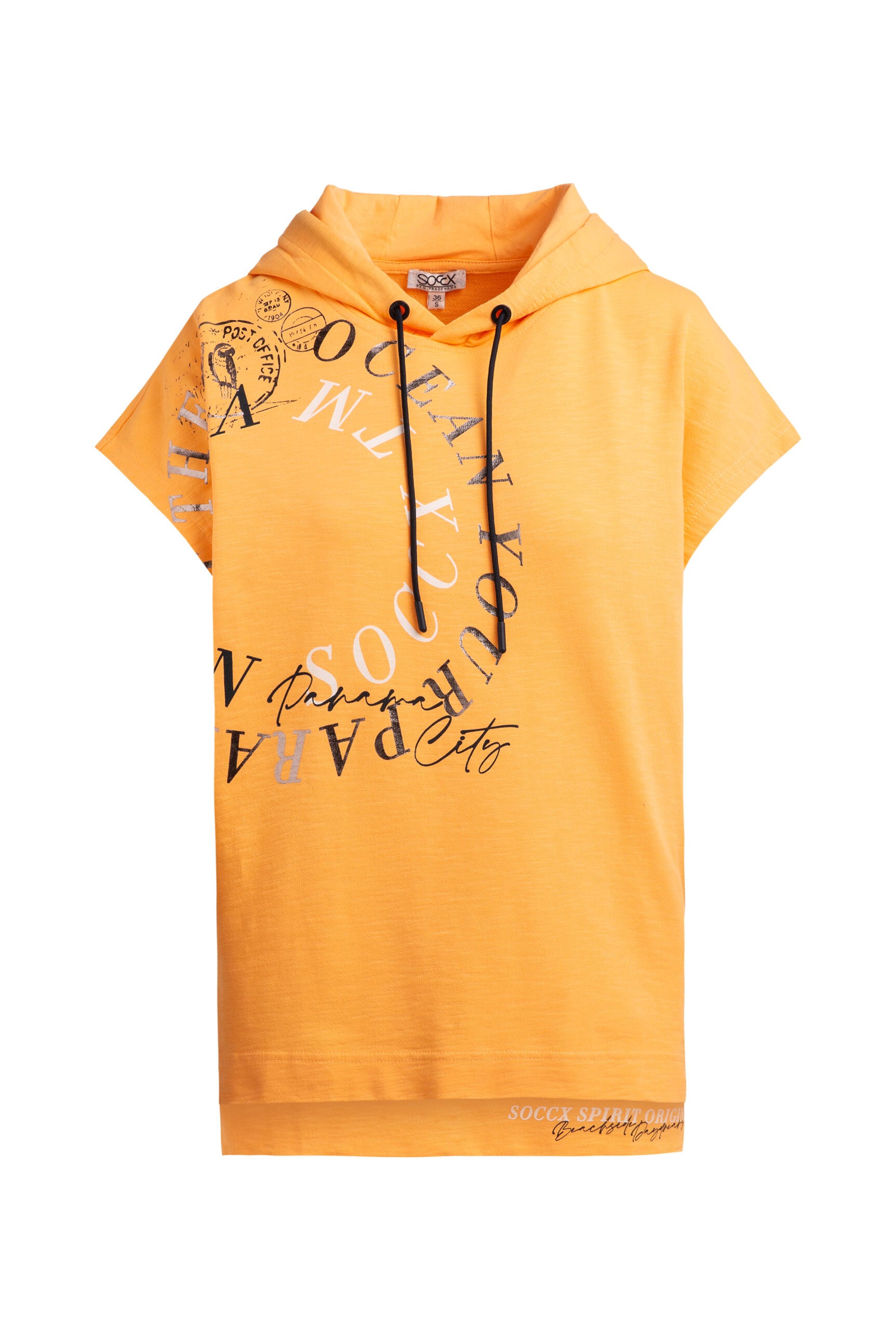 Ärmelloses Sweatshirt mit Kapuze und Artwork fresh mango - 1
