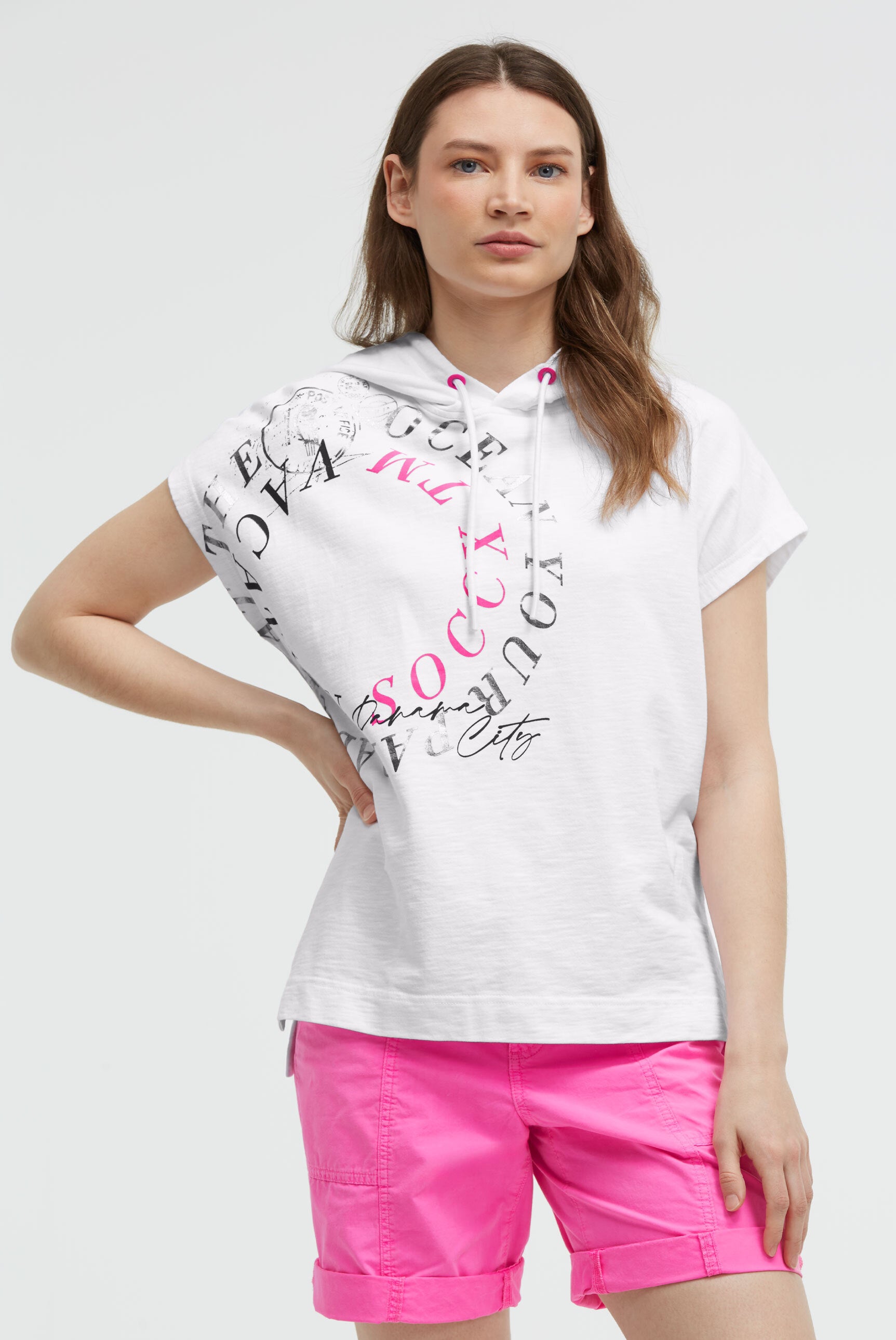 Ärmelloses Sweatshirt mit Kapuze und Artwork opticwhite - 2
