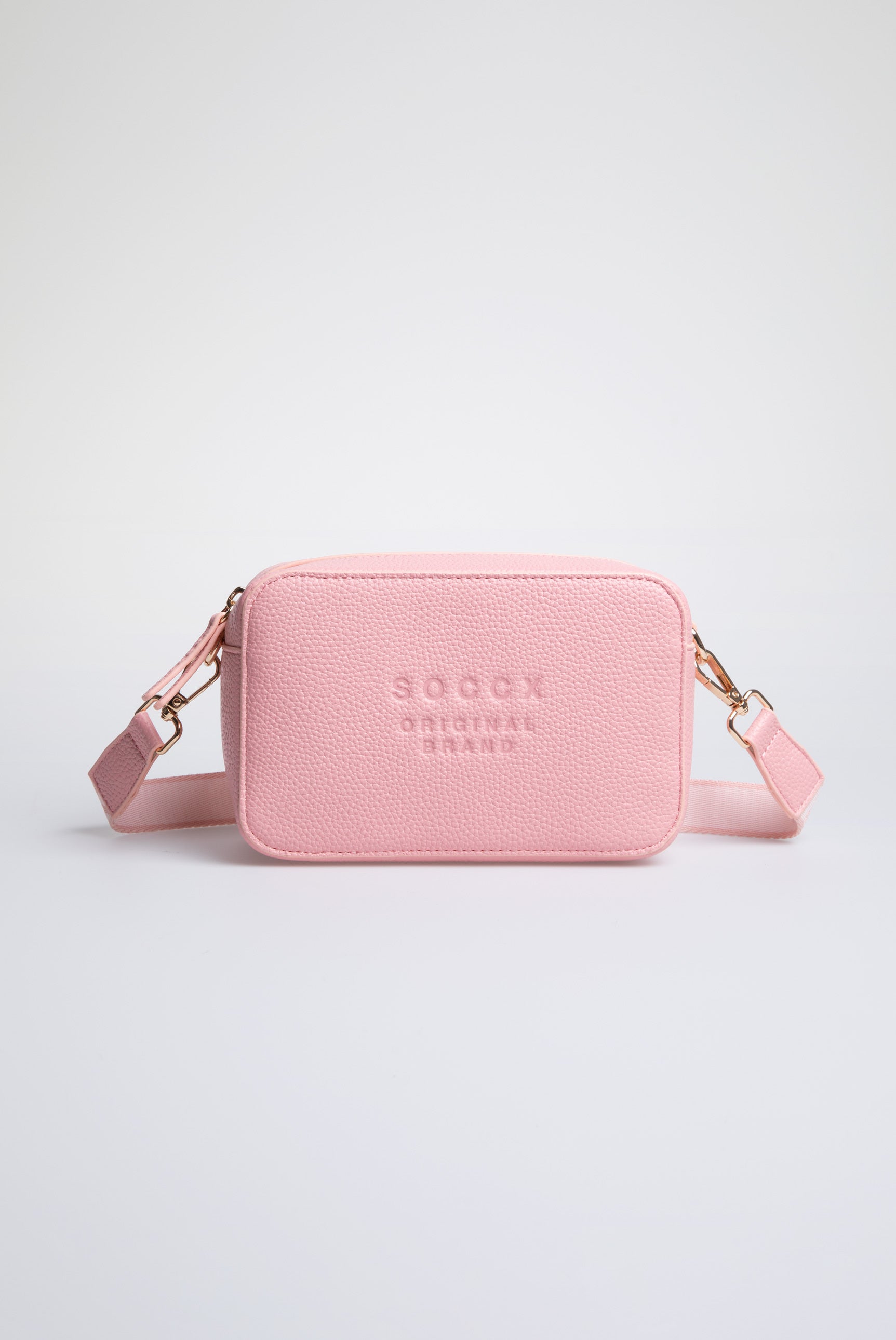 Torebka crossbody z logo i intarsjowanym paskiem parcianym - 4