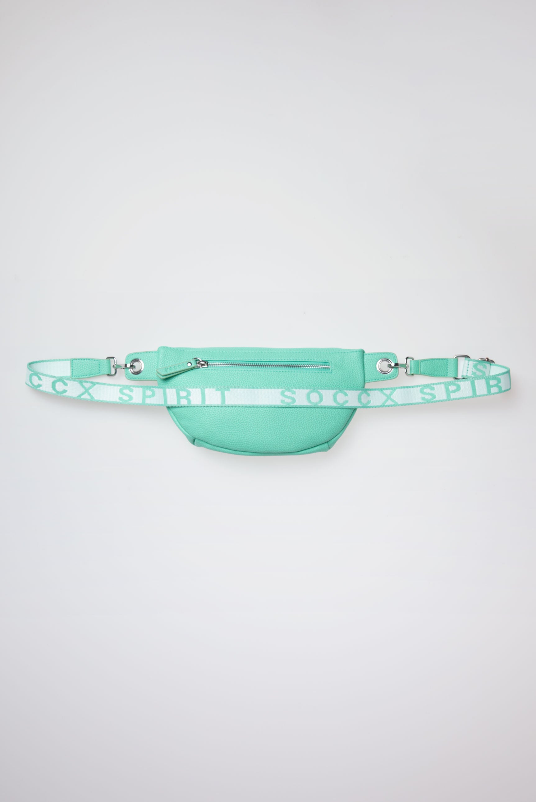 Torebka na ramię z intarsjowanym paskiem parcianym