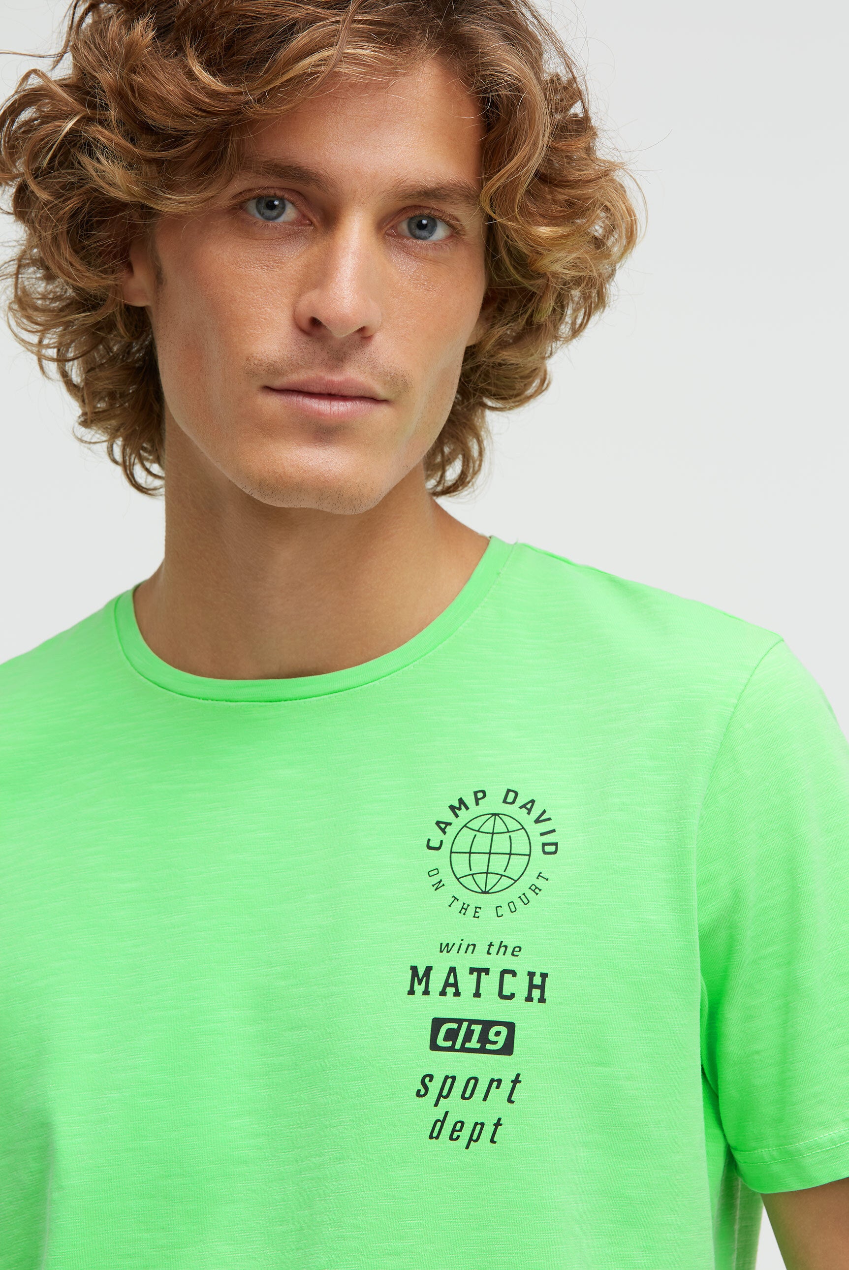T-shirt z okrągłym dekoltem i małymi nadrukami foliowymi